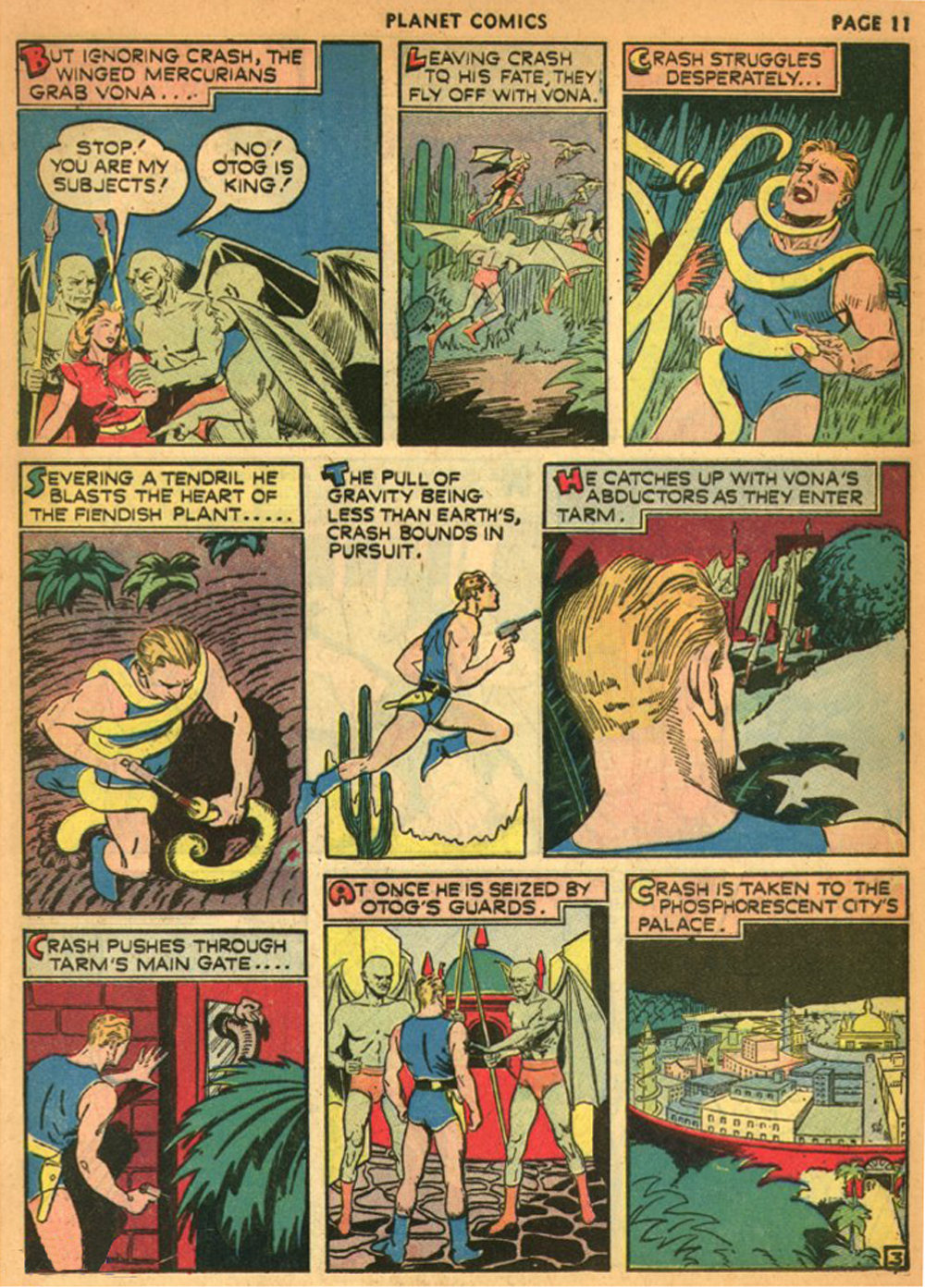 Planet Comics #13 (Fiction House), page 14. Public domain (US).
