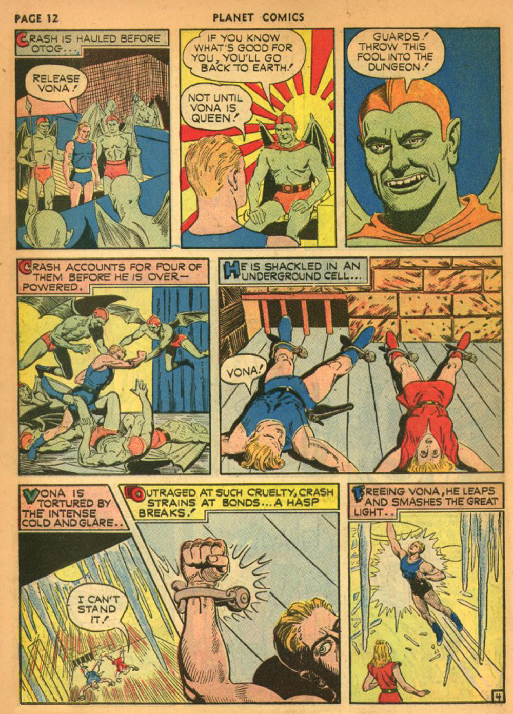 Planet Comics #13 (Fiction House), page 15. Public domain (US).