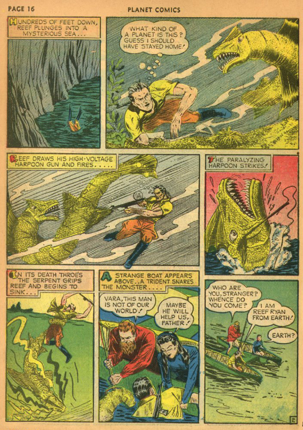 Planet Comics #13 (Fiction House), page 19. Public domain (US).