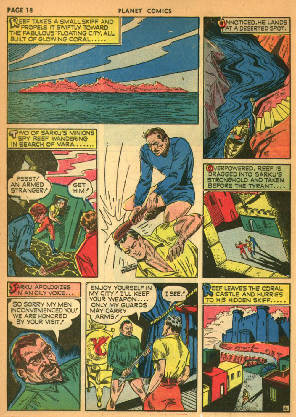 Planet Comics #13 (Fiction House), page 21. Public domain (US).