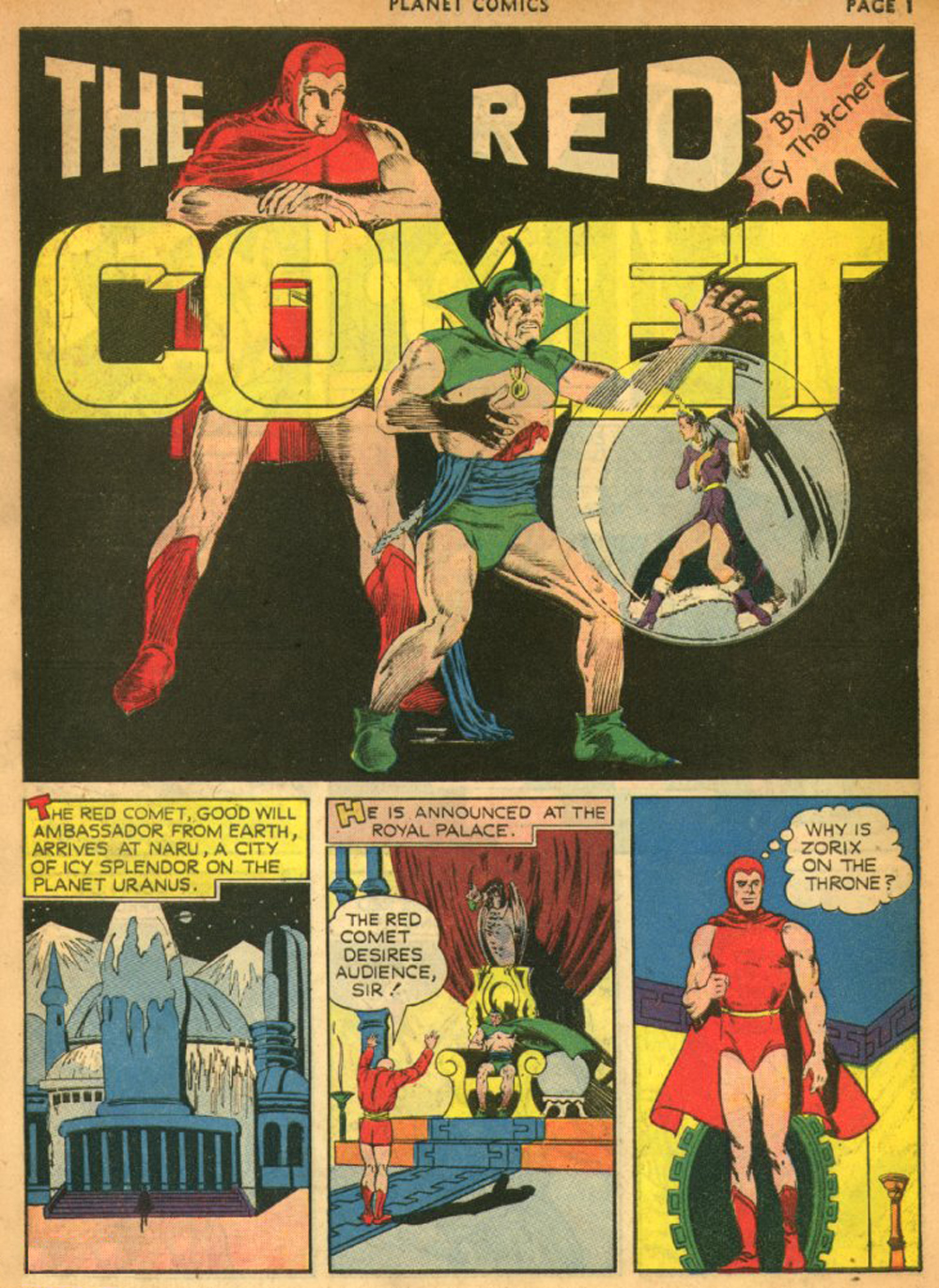 Planet Comics #13 (Fiction House), page 4. Public domain (US).