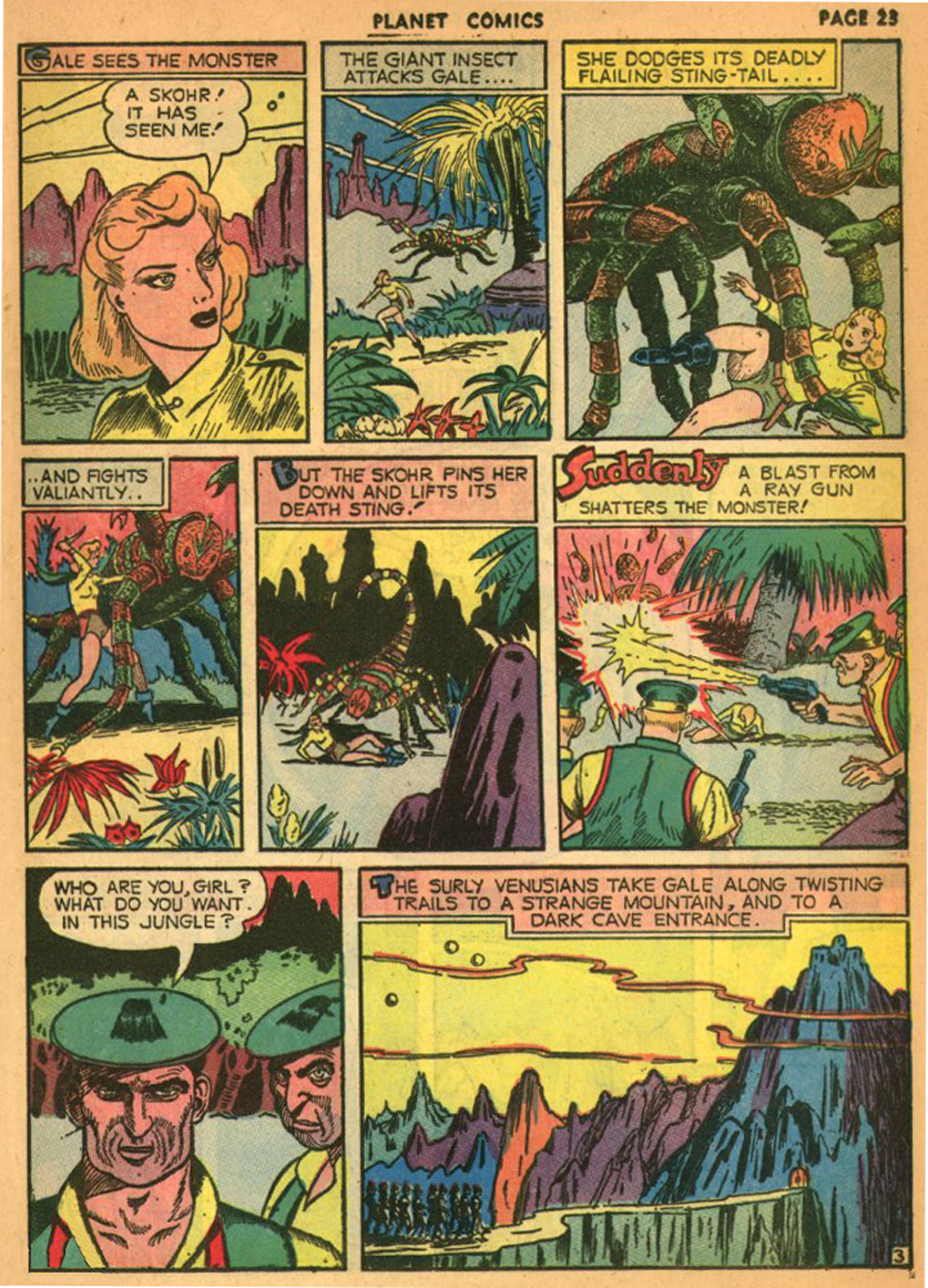 Planet Comics #13 (Fiction House), page 26. Public domain (US).