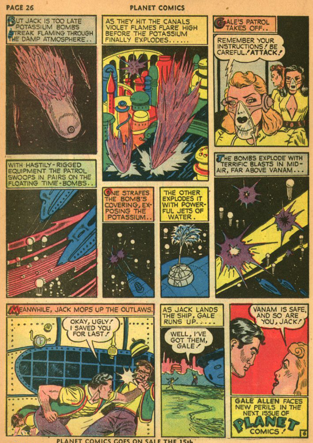 Planet Comics #13 (Fiction House), page 29. Public domain (US).