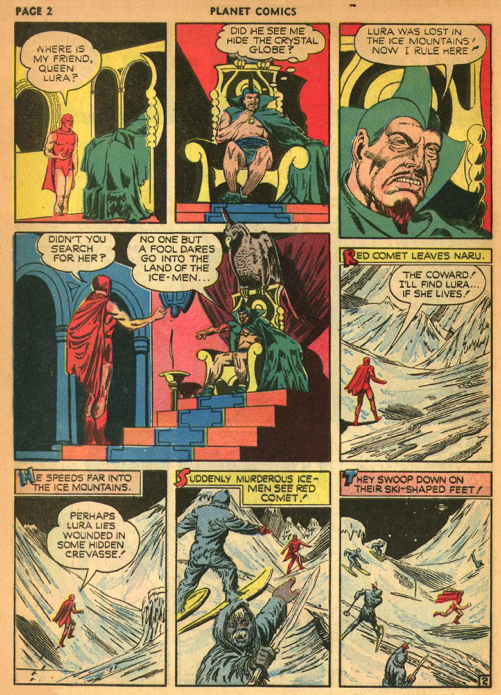 Planet Comics #13 (Fiction House), page 5. Public domain (US).