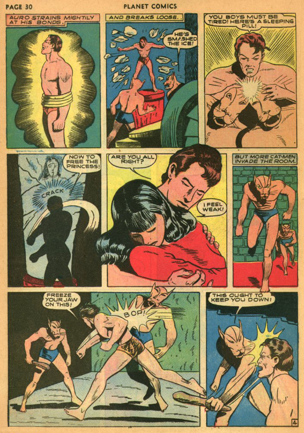 Planet Comics #13 (Fiction House), page 33. Public domain (US).