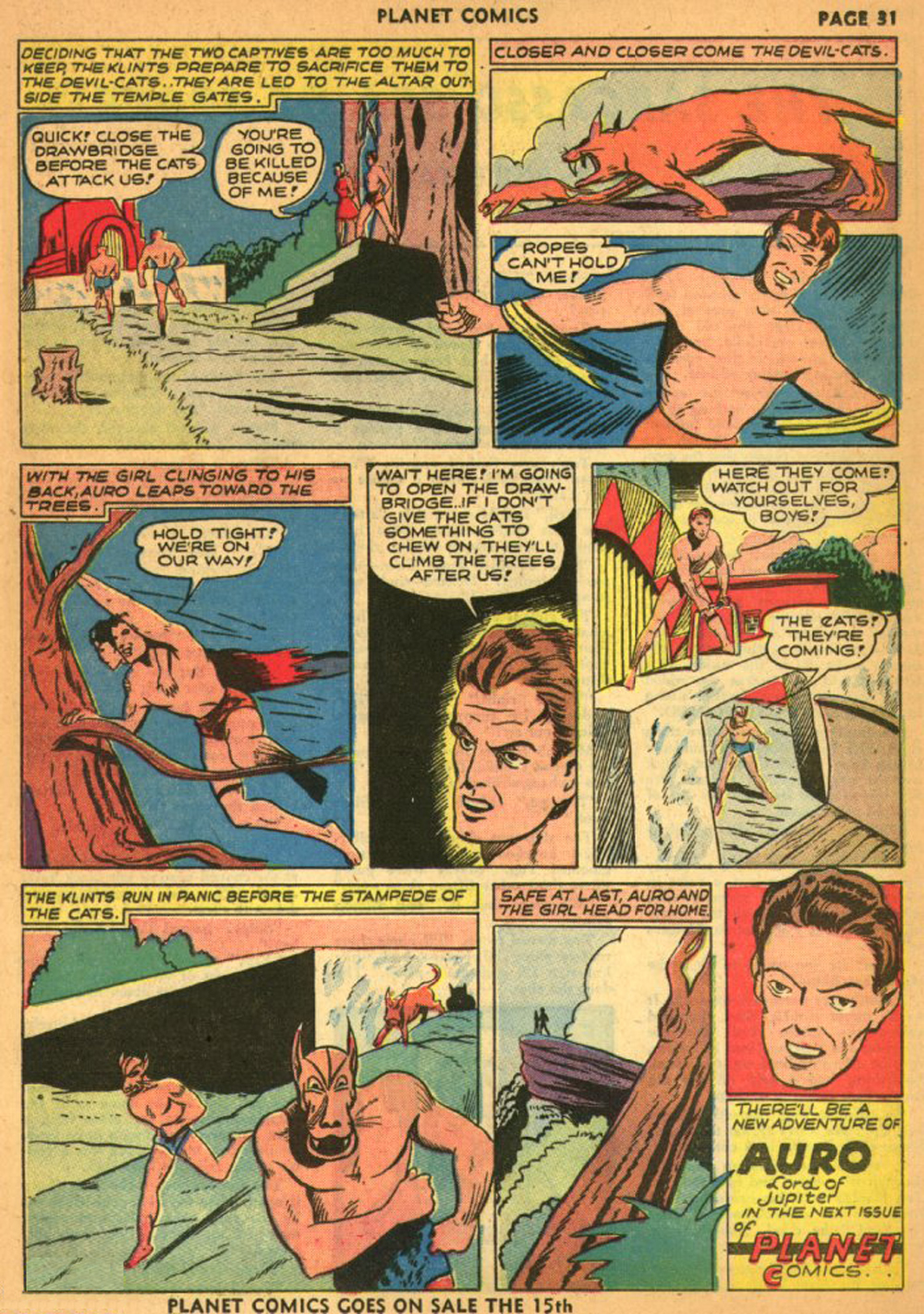 Planet Comics #13 (Fiction House), page 34. Public domain (US).