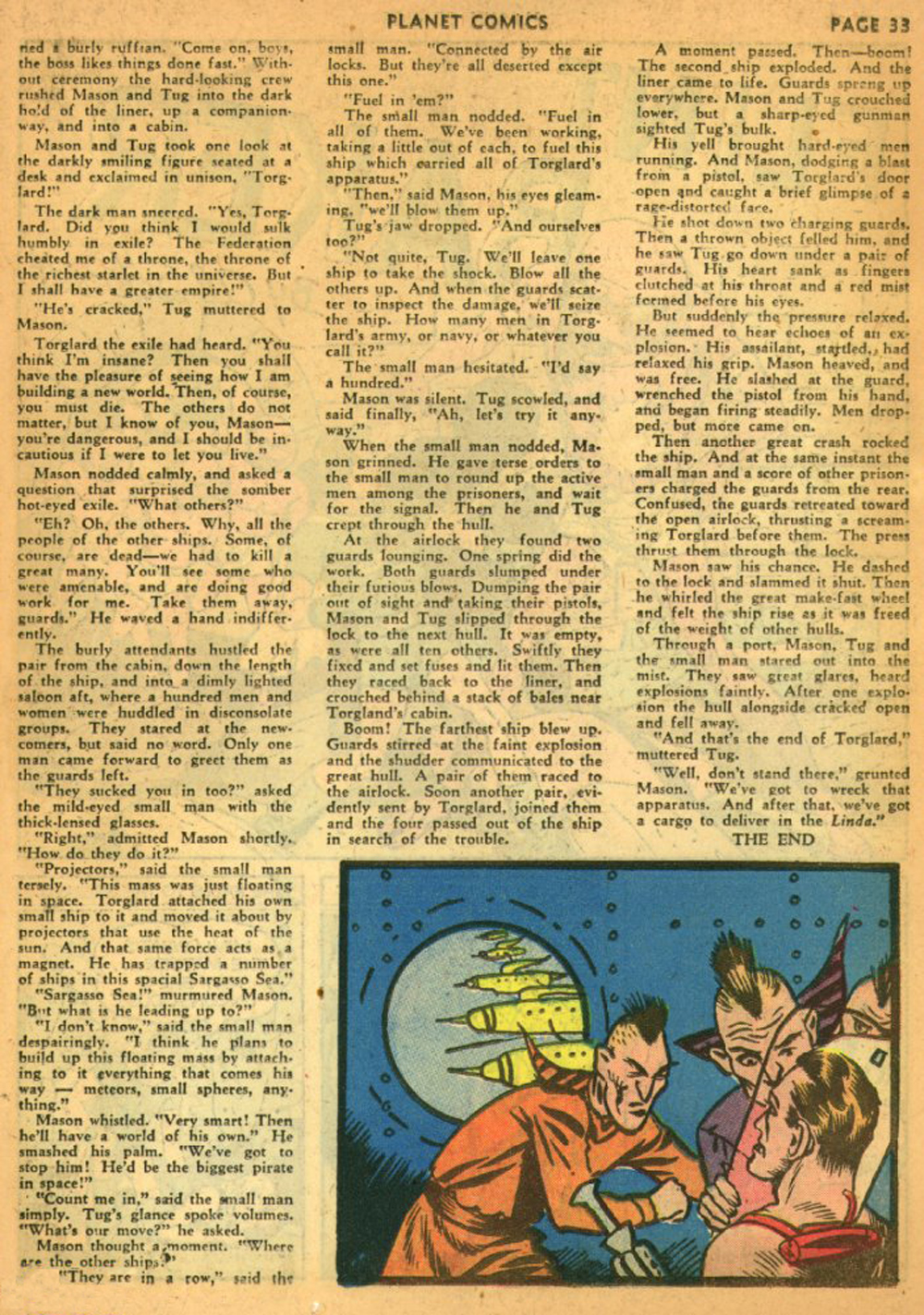 Planet Comics #13 (Fiction House), page 36. Public domain (US).