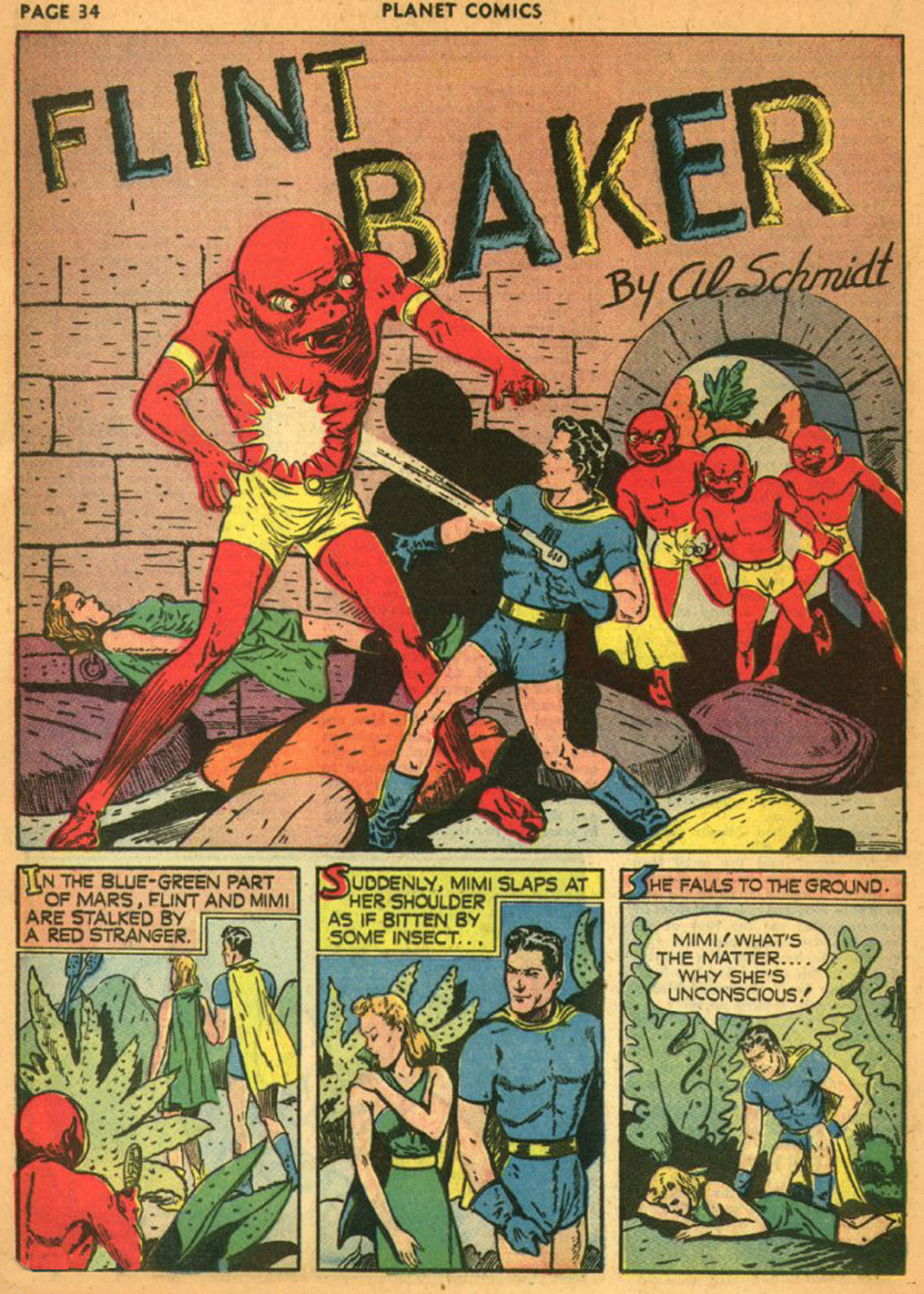 Planet Comics #13 (Fiction House), page 37. Public domain (US).
