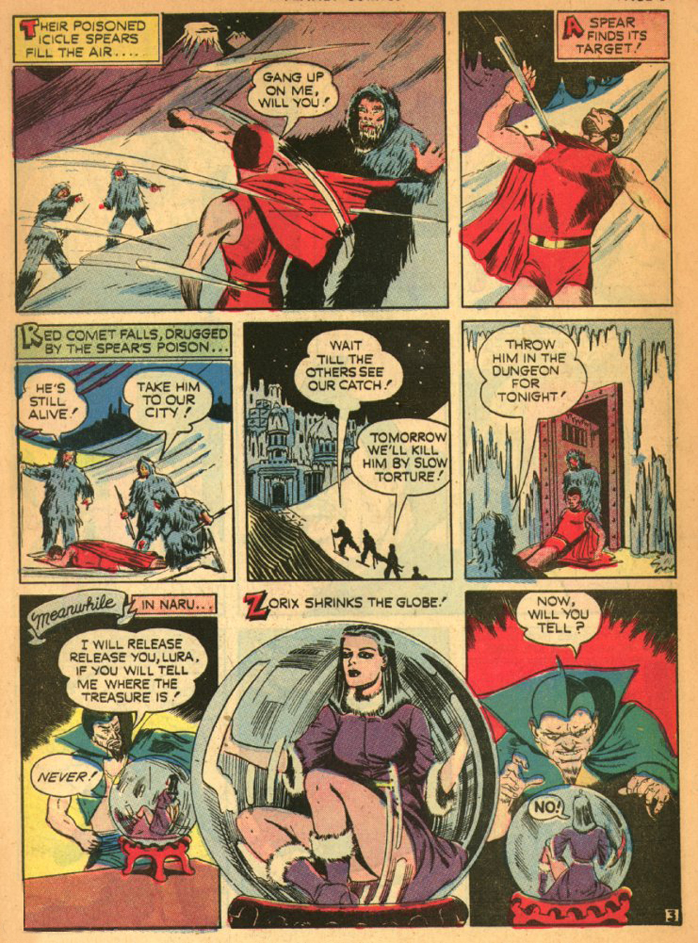 Planet Comics #13 (Fiction House), page 6. Public domain (US).