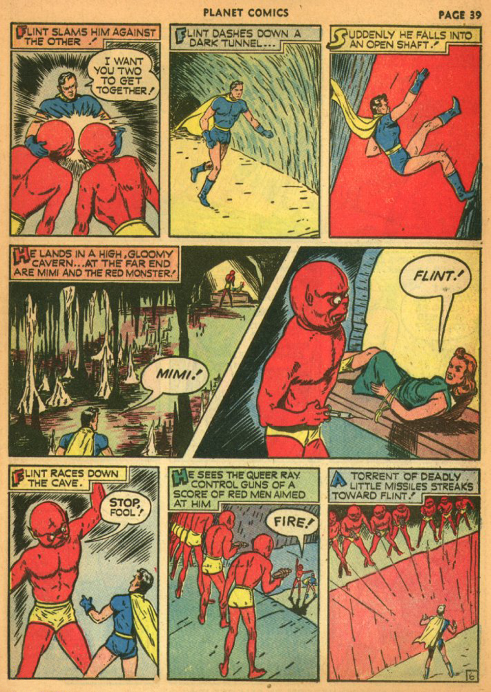 Planet Comics #13 (Fiction House), page 42. Public domain (US).