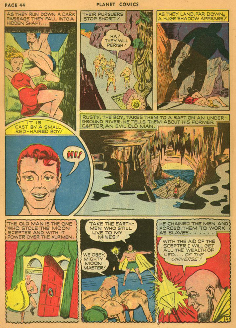 Planet Comics #13 (Fiction House), page 47. Public domain (US).