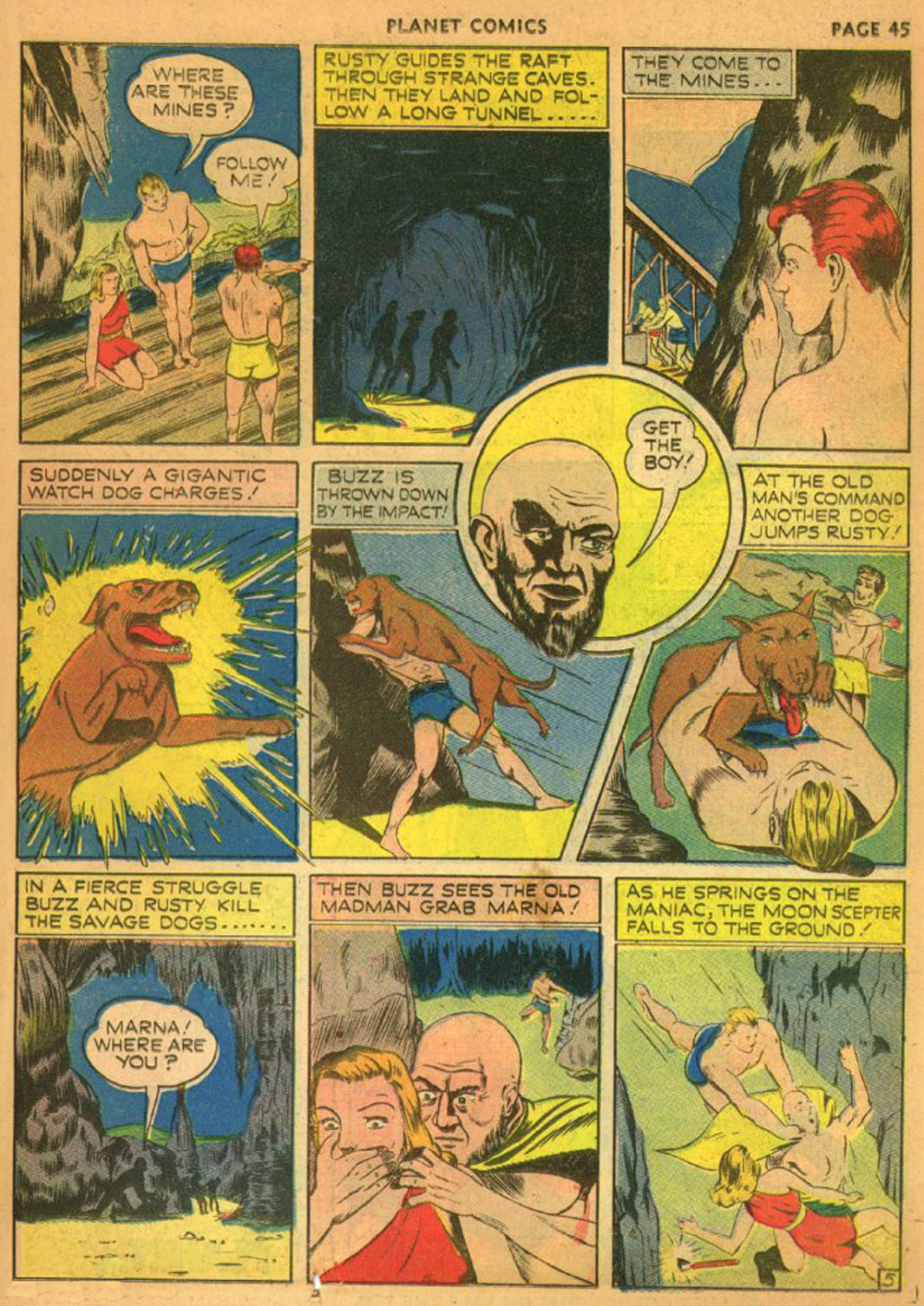 Planet Comics #13 (Fiction House), page 48. Public domain (US).