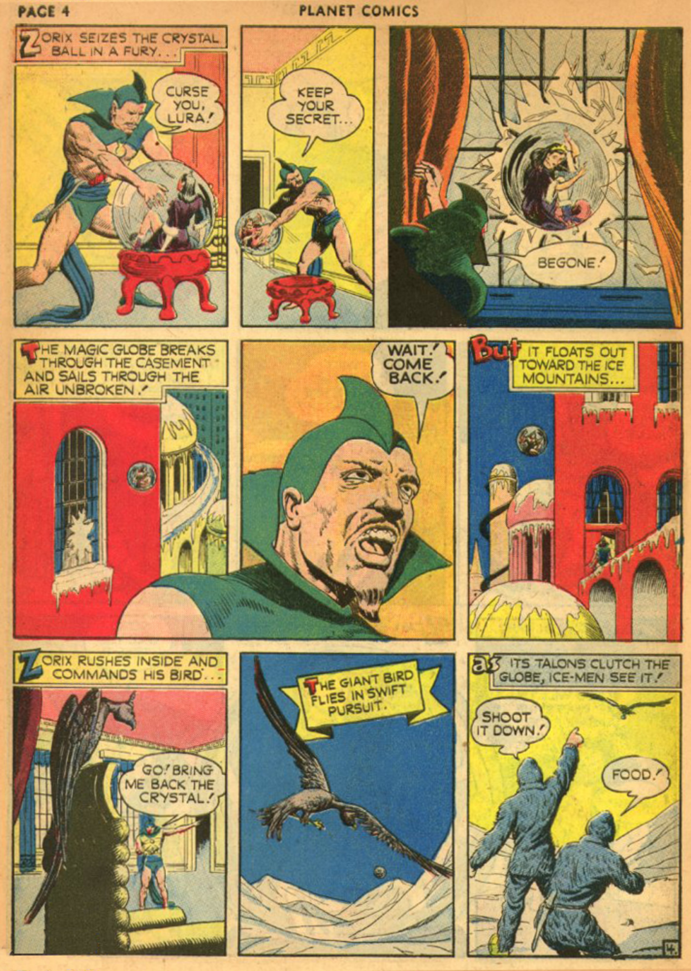Planet Comics #13 (Fiction House), page 7. Public domain (US).