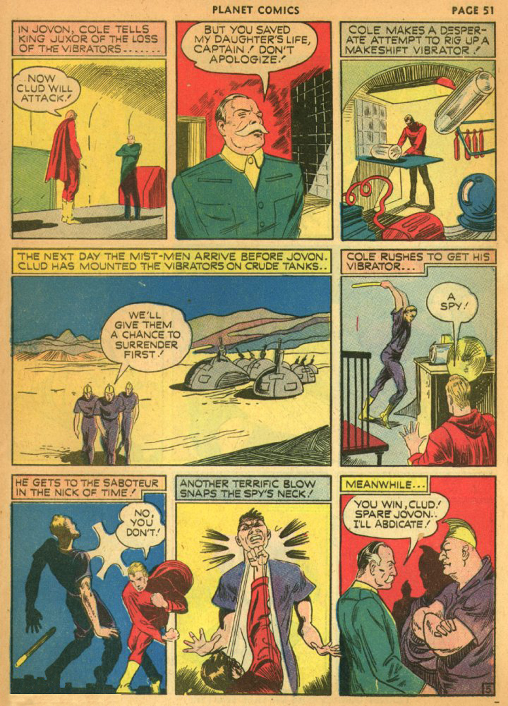 Planet Comics #13 (Fiction House), page 54. Public domain (US).