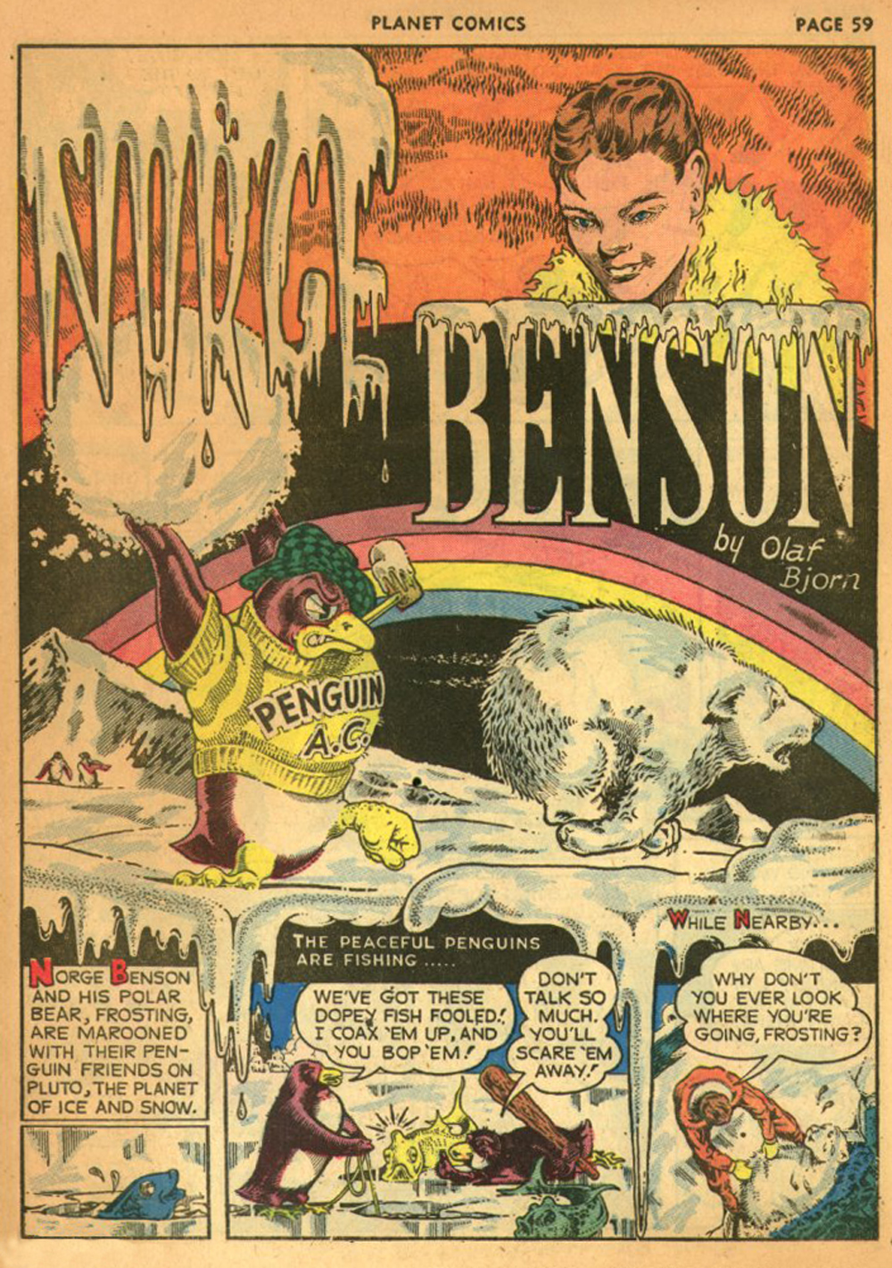 Planet Comics #13 (Fiction House), page 62. Public domain (US).