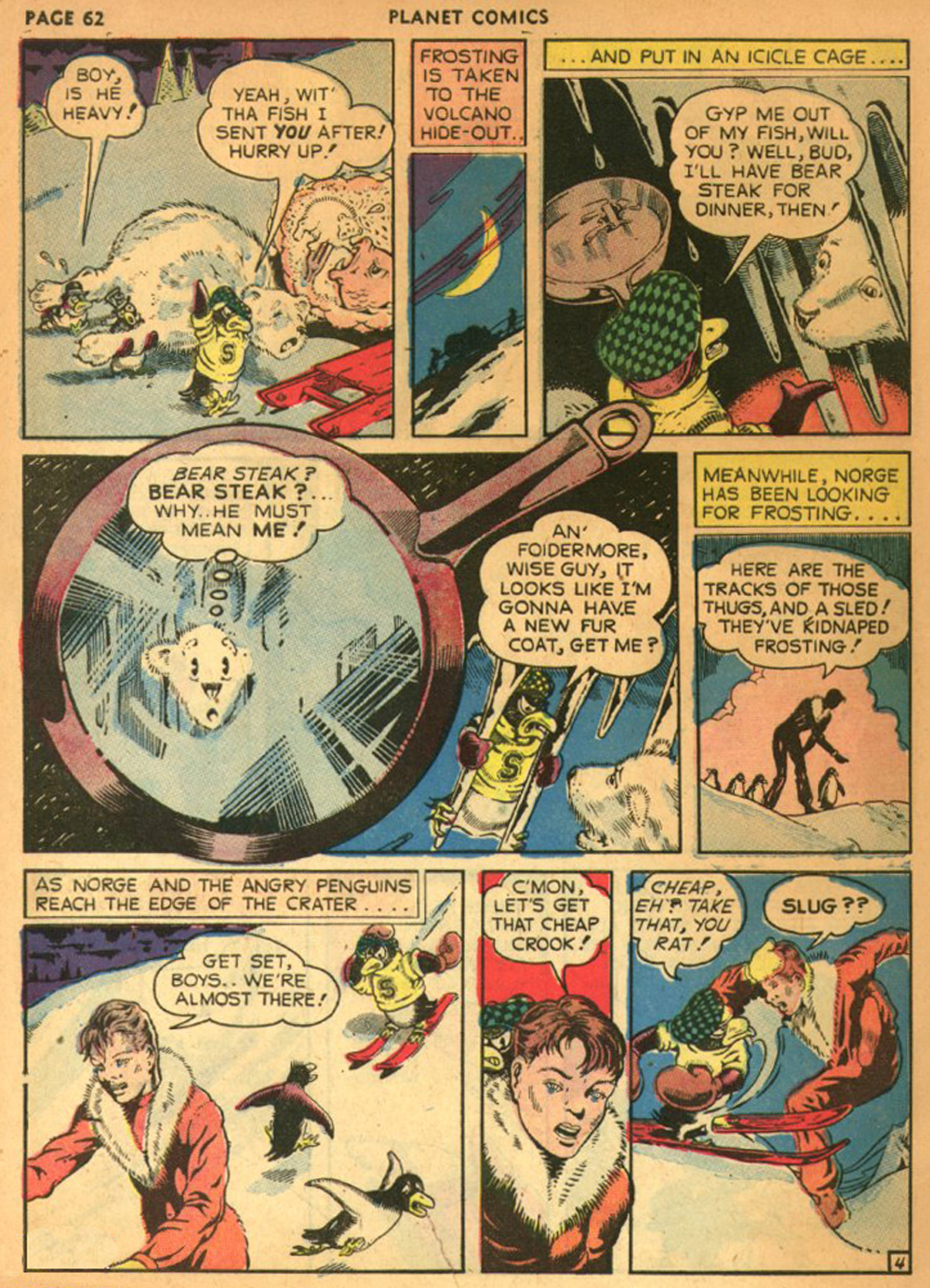 Planet Comics #13 (Fiction House), page 65. Public domain (US).