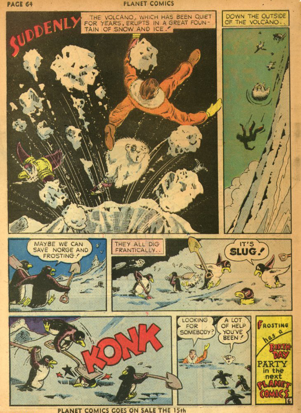 Planet Comics #13 (Fiction House), page 67. Public domain (US).