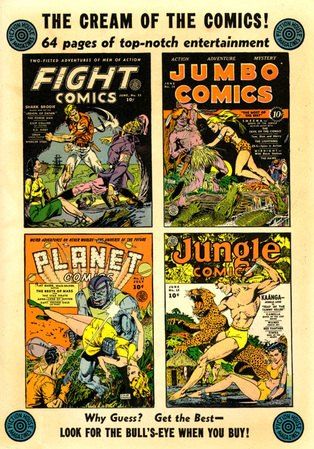 Planet Comics #13 (Fiction House), page 68. Public domain (US).