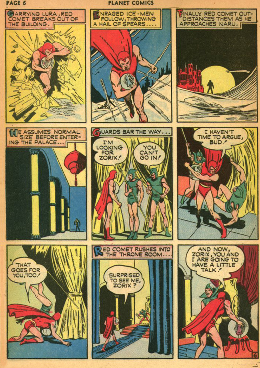 Planet Comics #13 (Fiction House), page 9. Public domain (US).