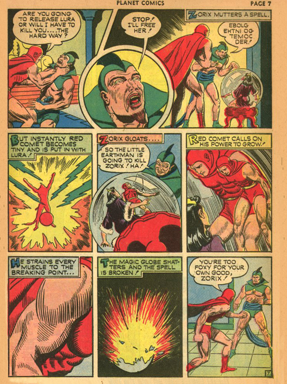 Planet Comics #13 (Fiction House), page 10. Public domain (US).