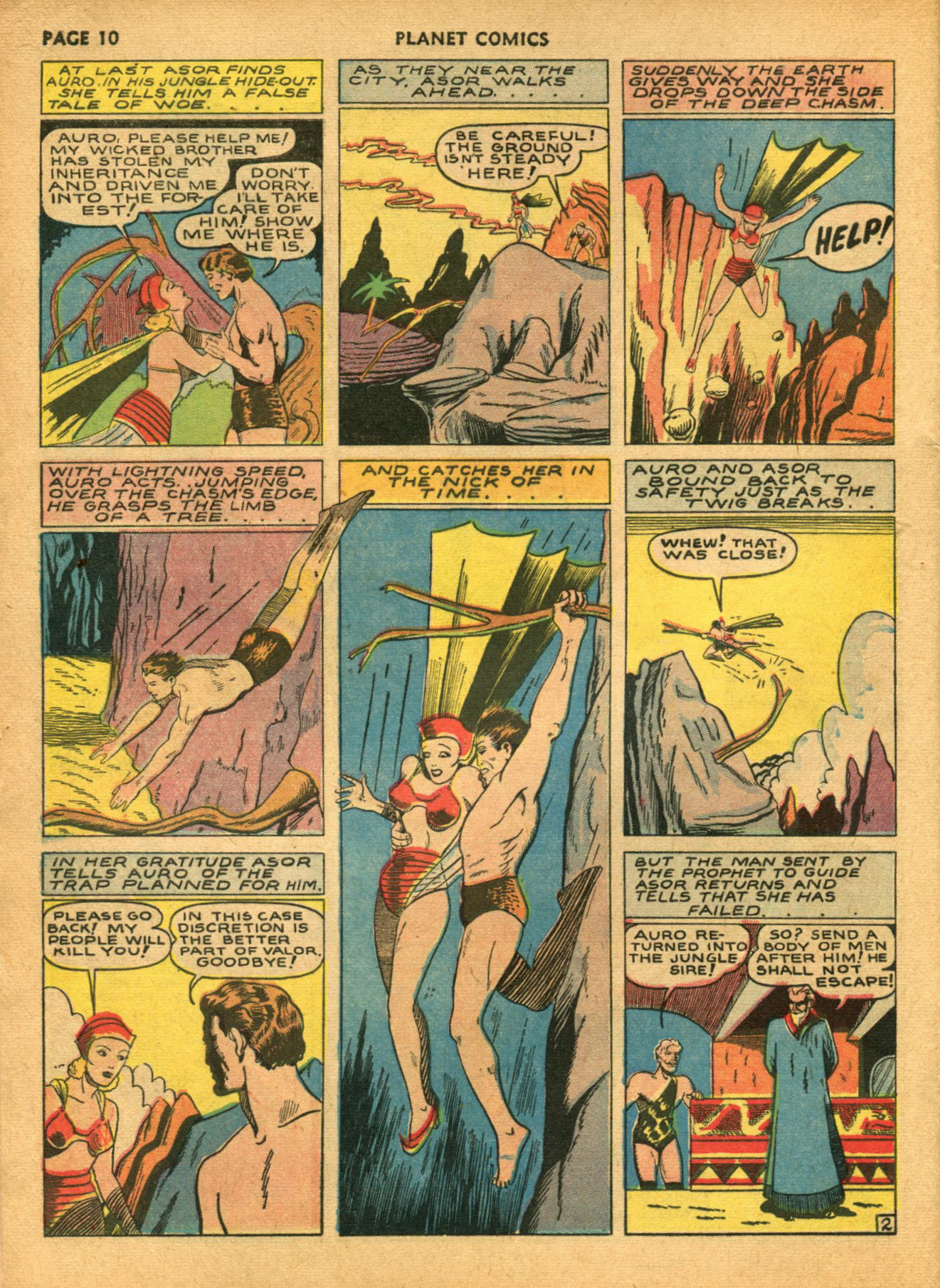Planet Comics #14 (Fiction House), page 12. Public domain (US).