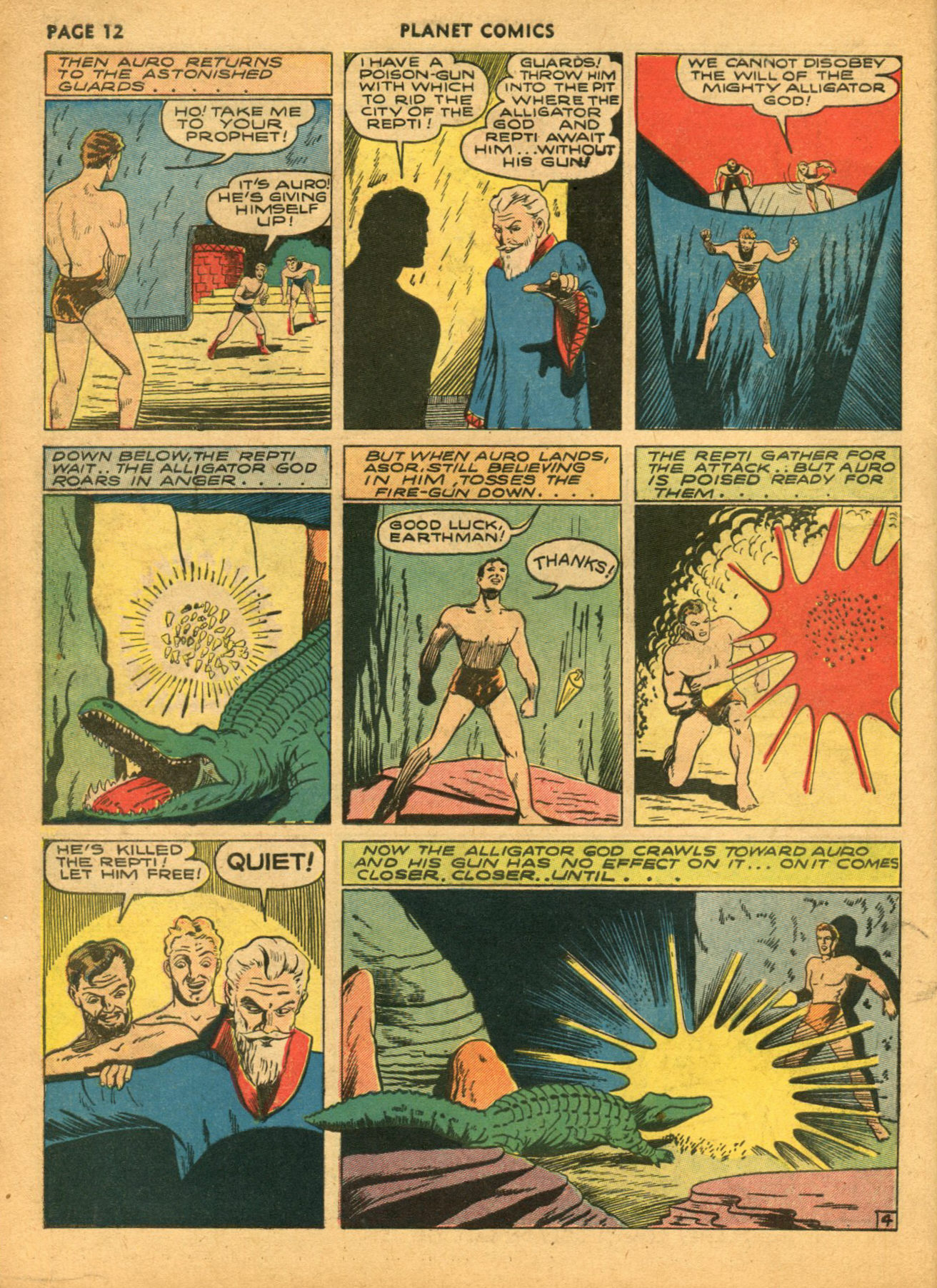 Planet Comics #14 (Fiction House), page 14. Public domain (US).