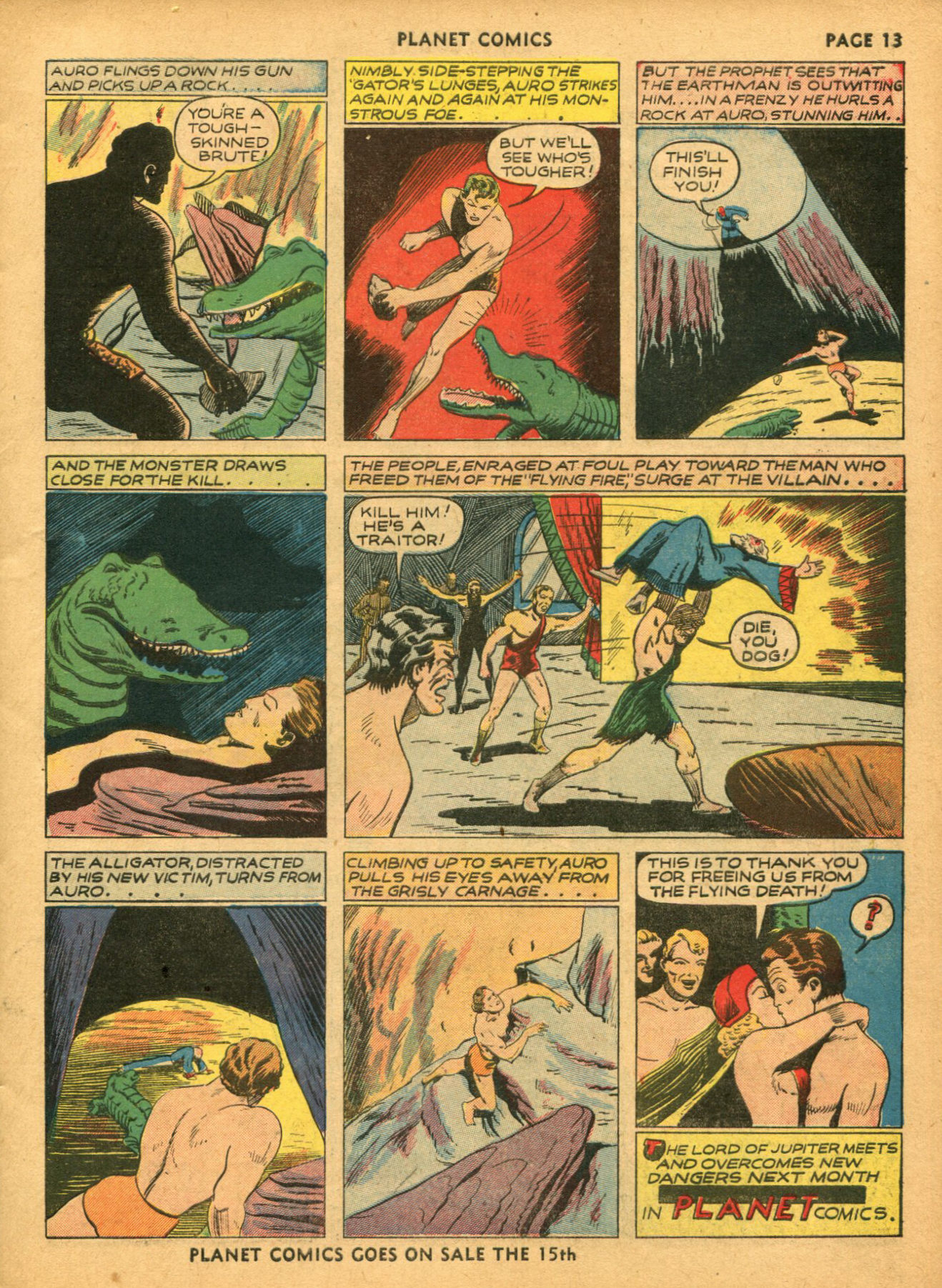 Planet Comics #14 (Fiction House), page 15. Public domain (US).