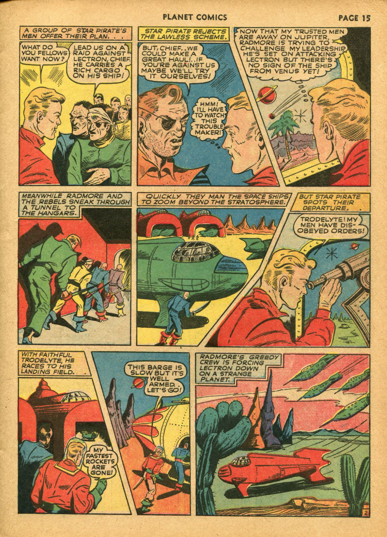 Planet Comics #14 (Fiction House), page 17. Public domain (US).