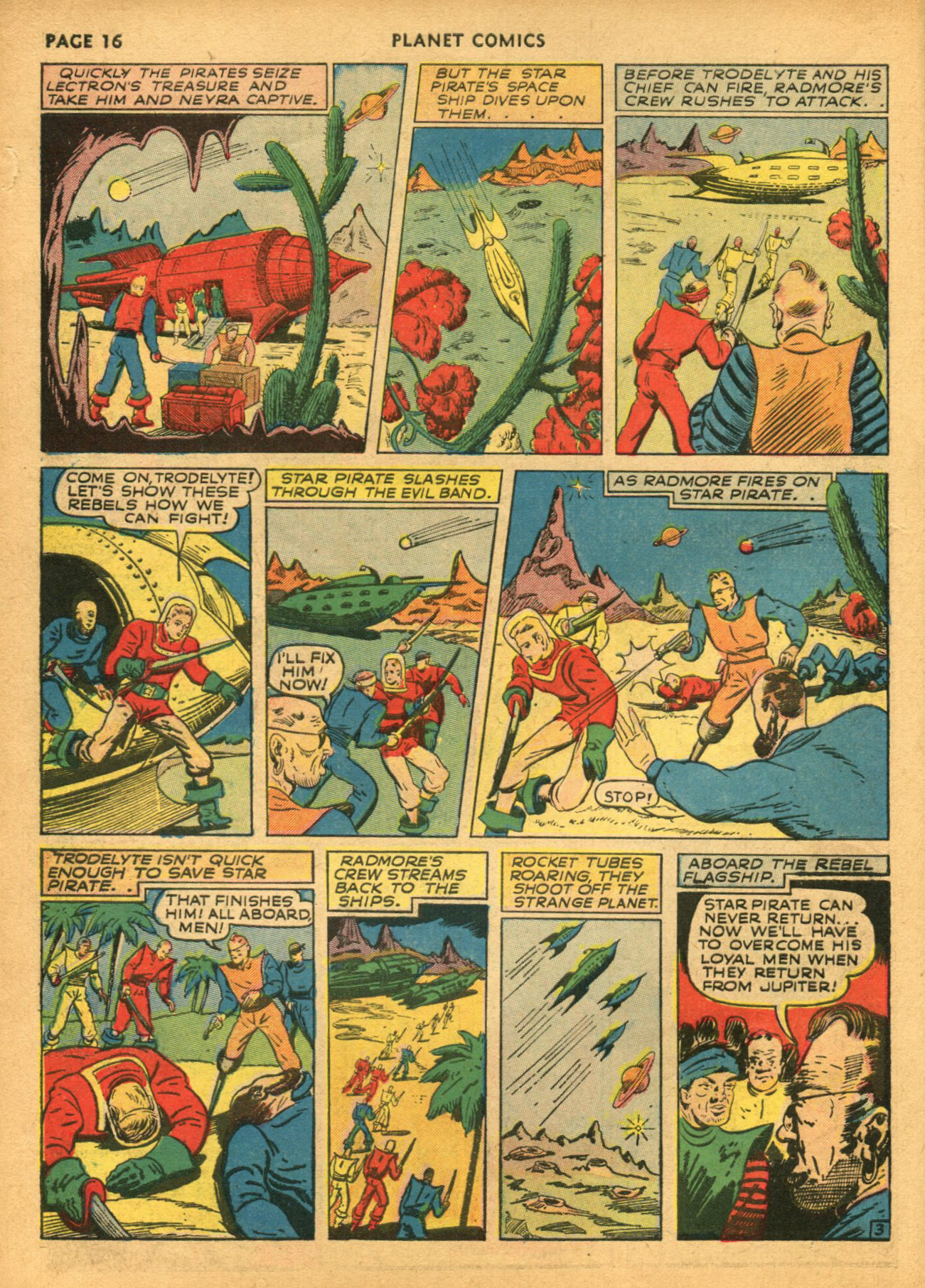 Planet Comics #14 (Fiction House), page 18. Public domain (US).