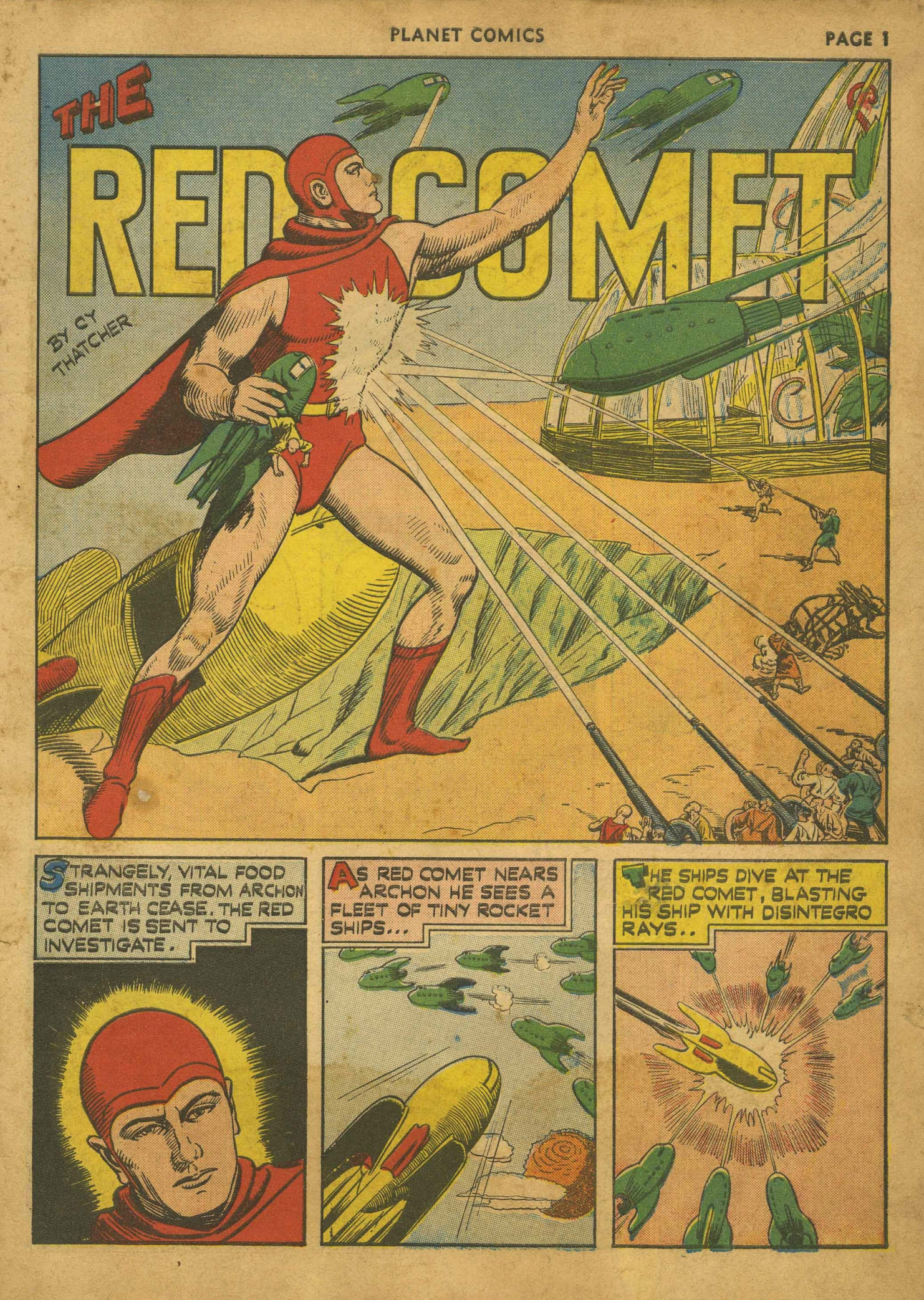 Planet Comics #14 (Fiction House), page 3. Public domain (US).