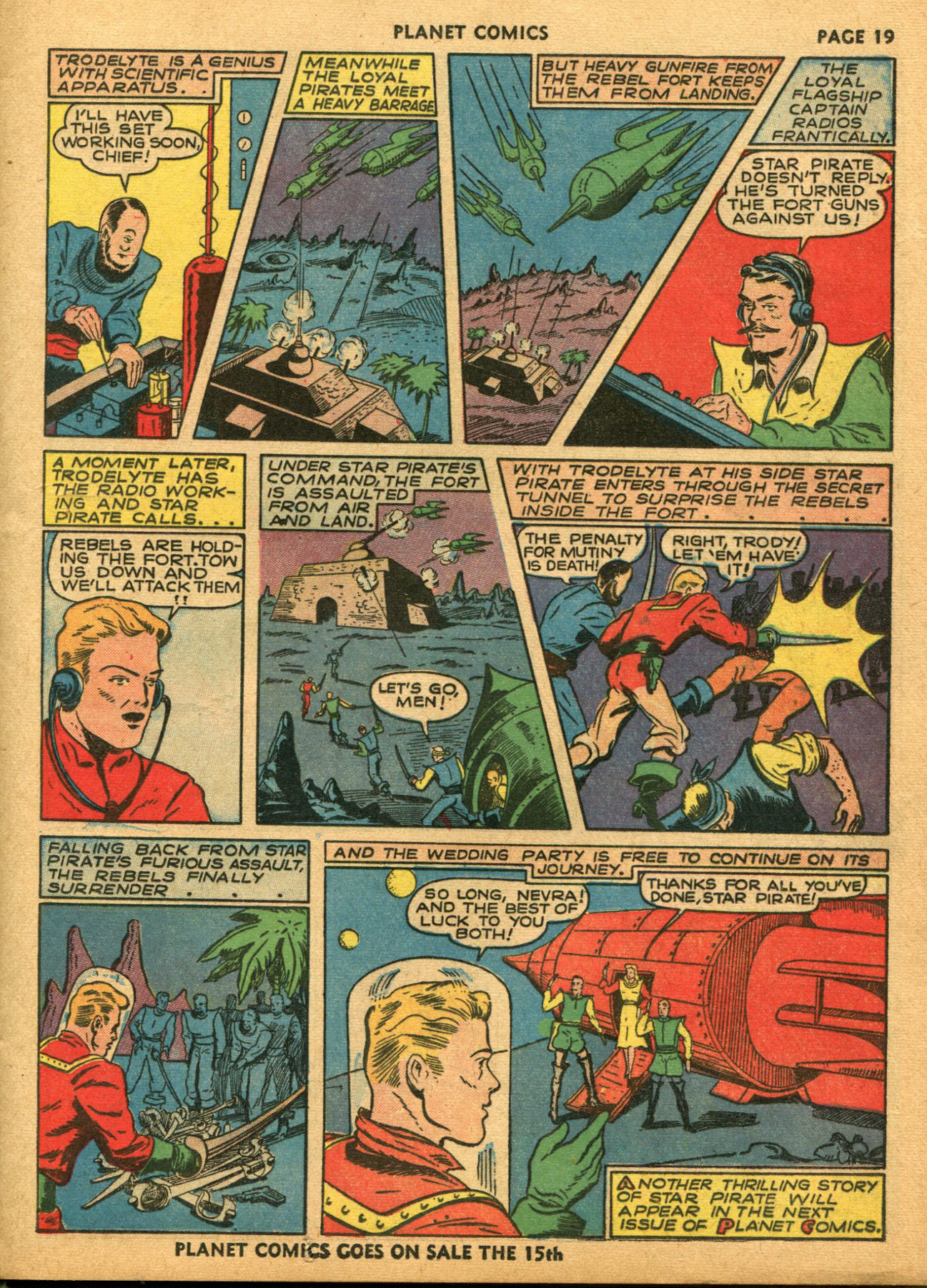 Planet Comics #14 (Fiction House), page 21. Public domain (US).