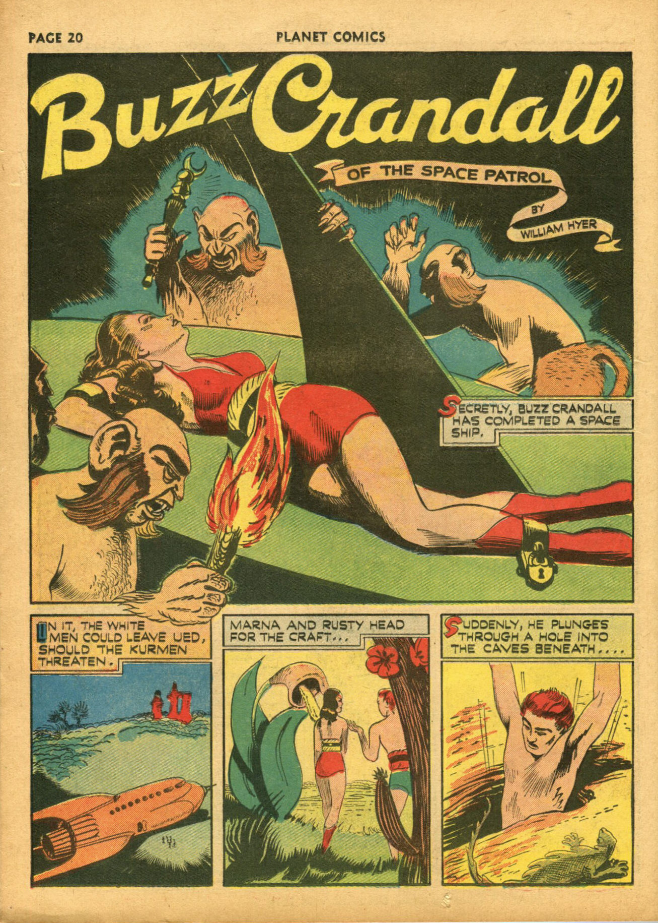 Planet Comics #14 (Fiction House), page 22. Public domain (US).