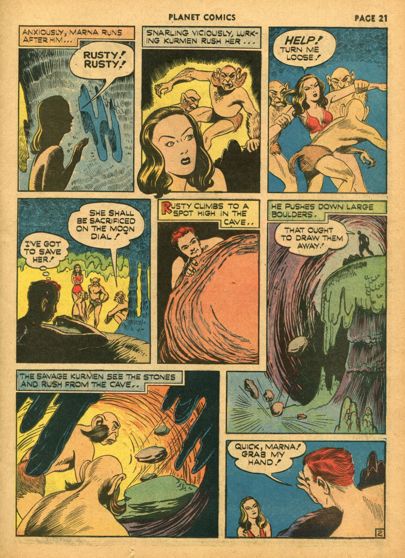 Planet Comics #14 (Fiction House), page 23. Public domain (US).