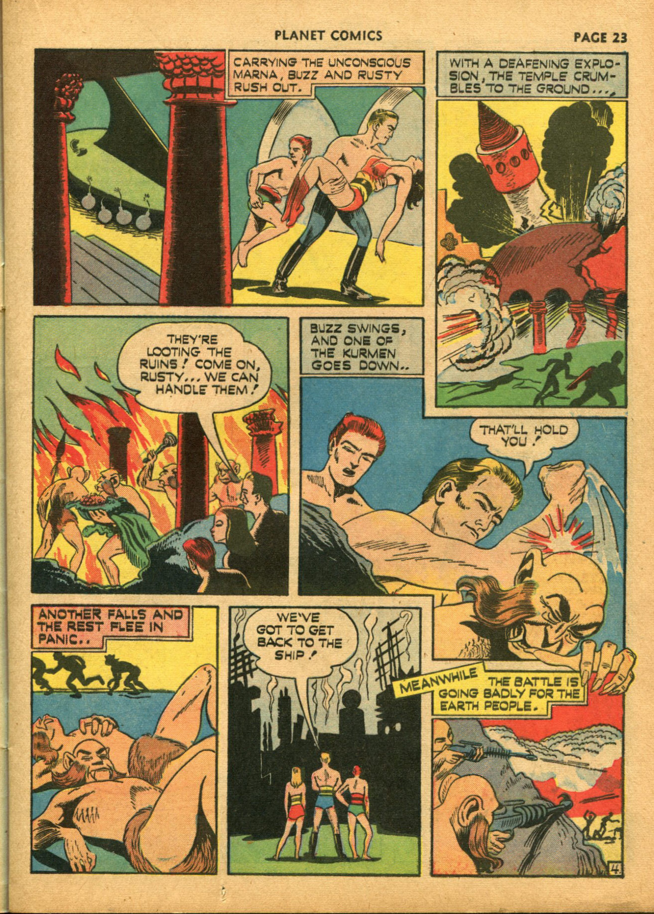 Planet Comics #14 (Fiction House), page 25. Public domain (US).