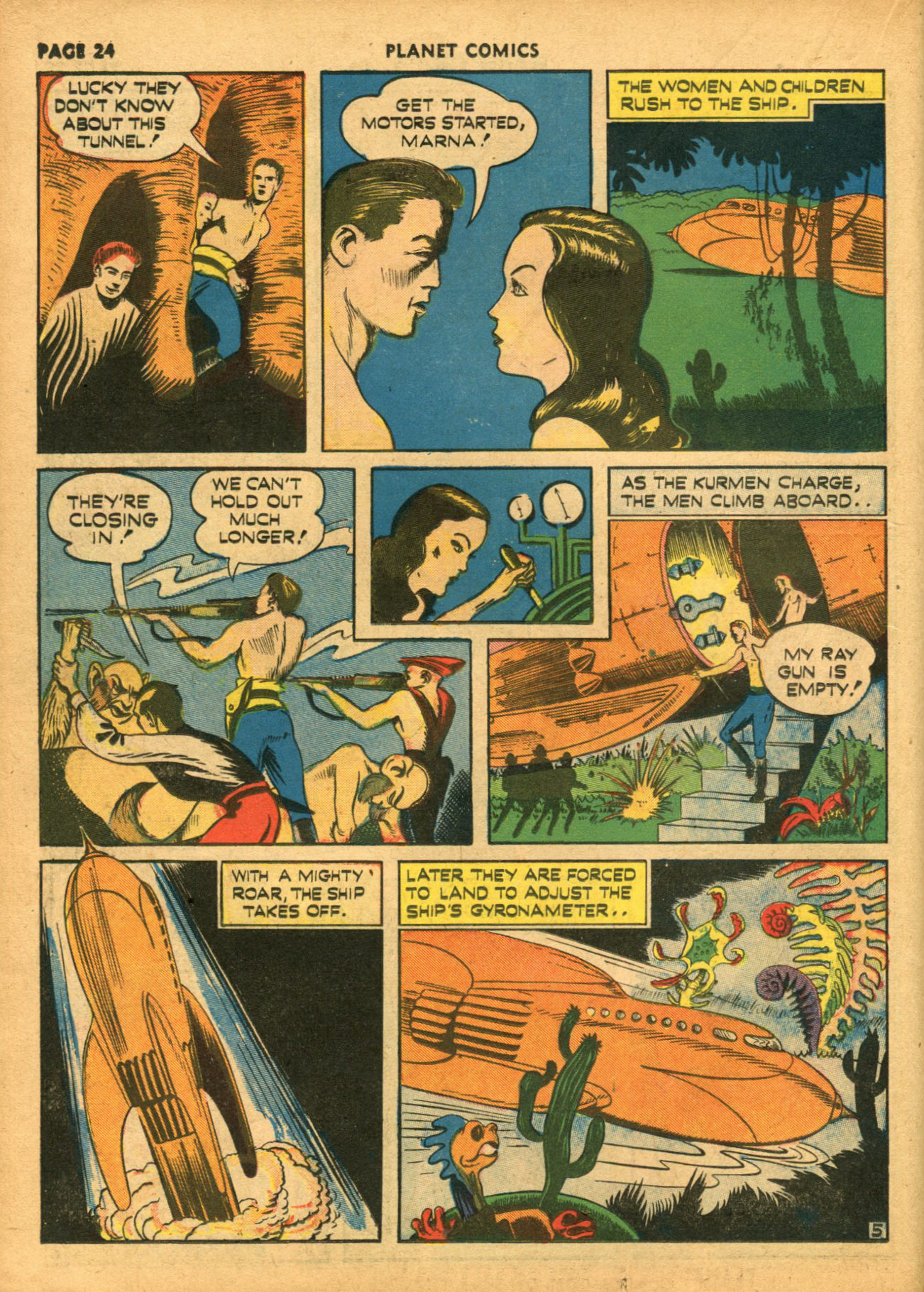 Planet Comics #14 (Fiction House), page 26. Public domain (US).