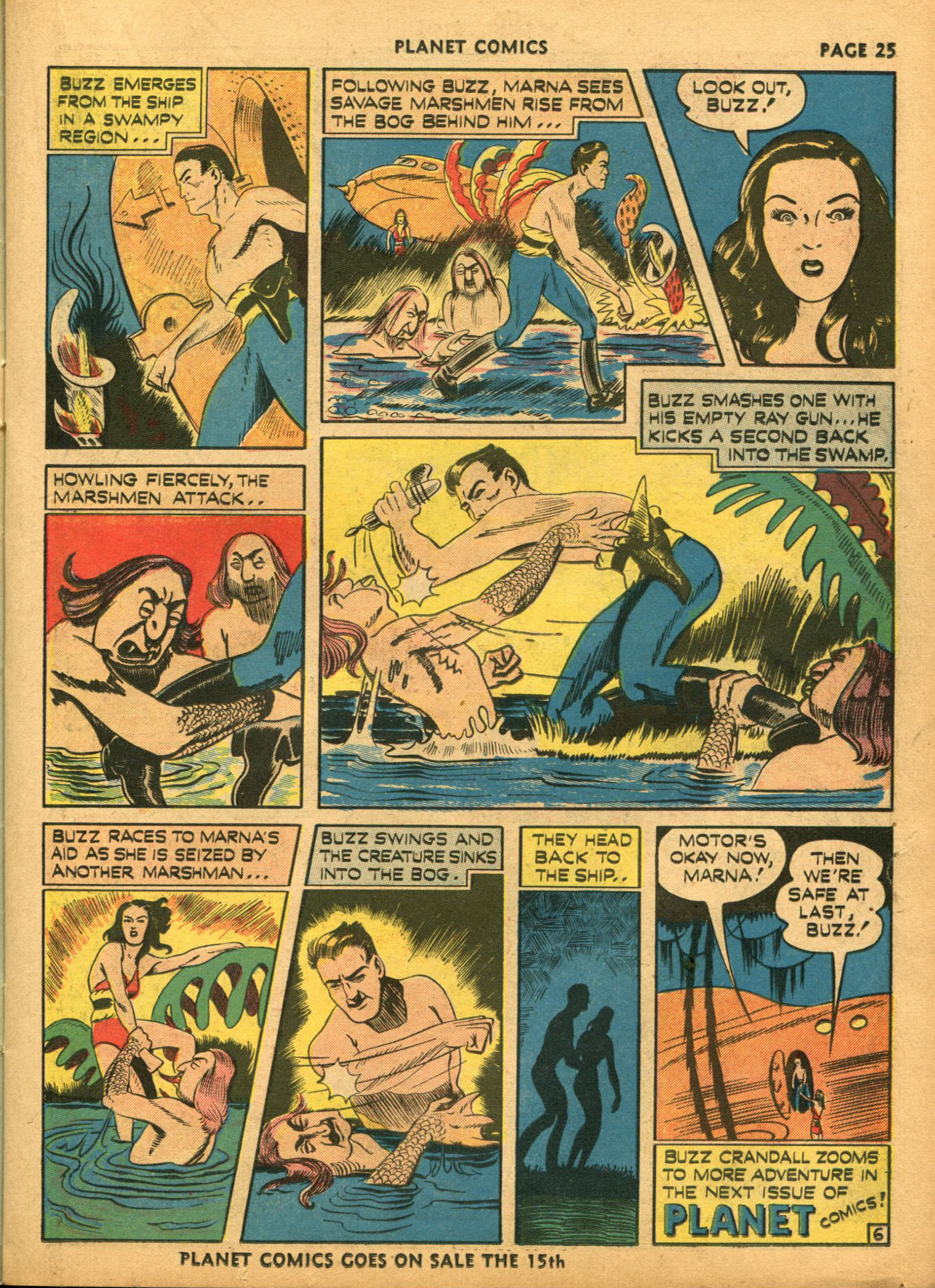Planet Comics #14 (Fiction House), page 27. Public domain (US).