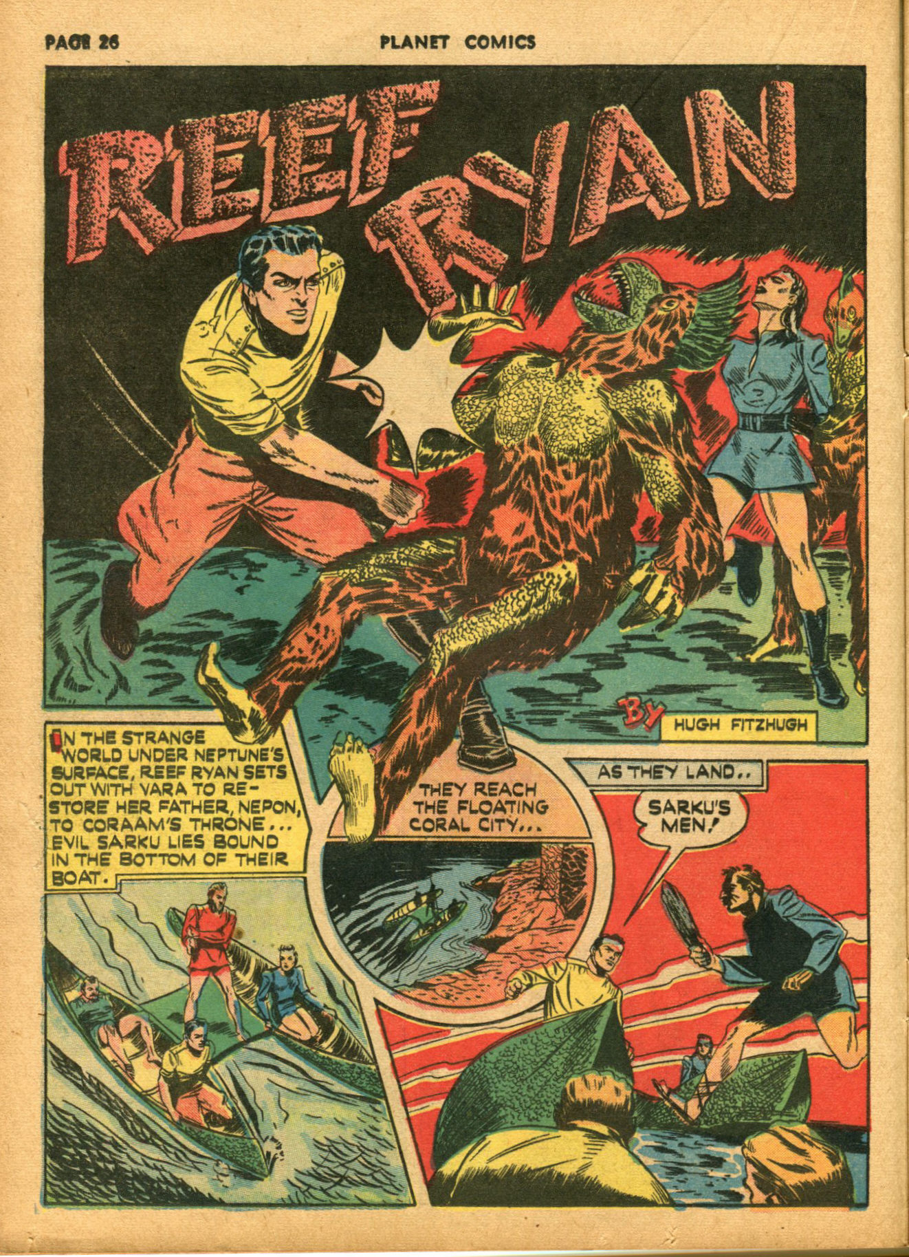 Planet Comics #14 (Fiction House), page 28. Public domain (US).