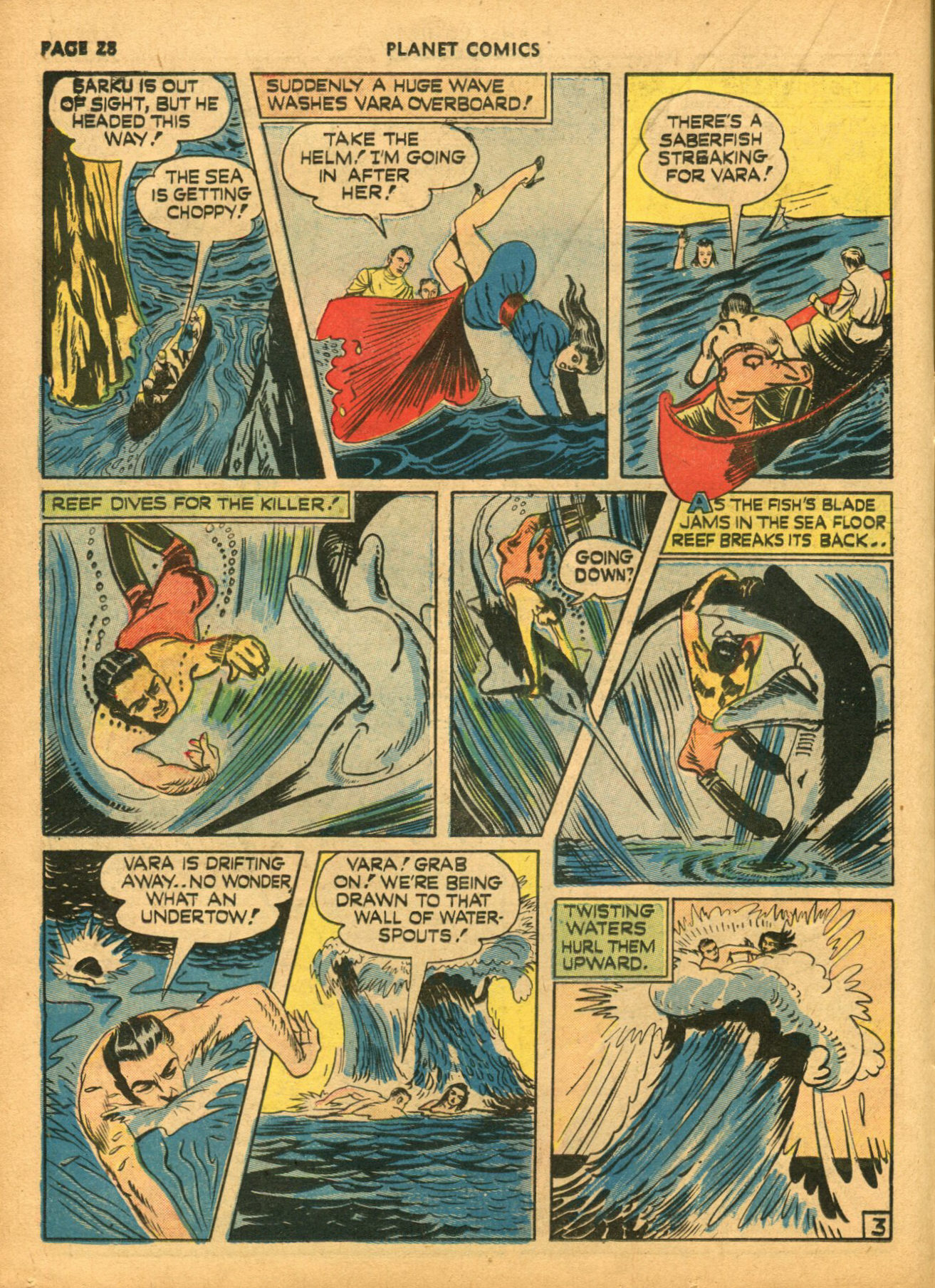 Planet Comics #14 (Fiction House), page 30. Public domain (US).