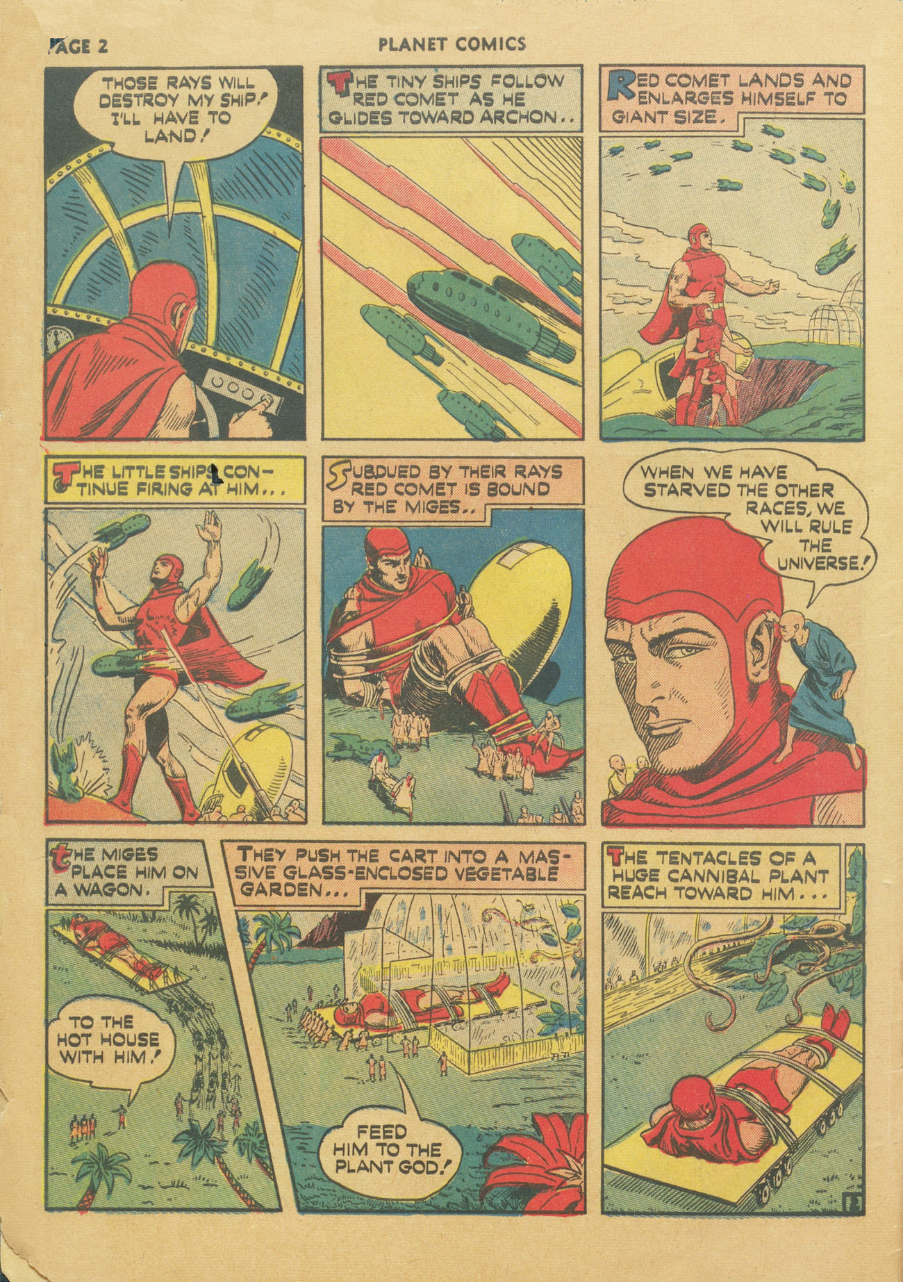 Planet Comics #14 (Fiction House), page 4. Public domain (US).