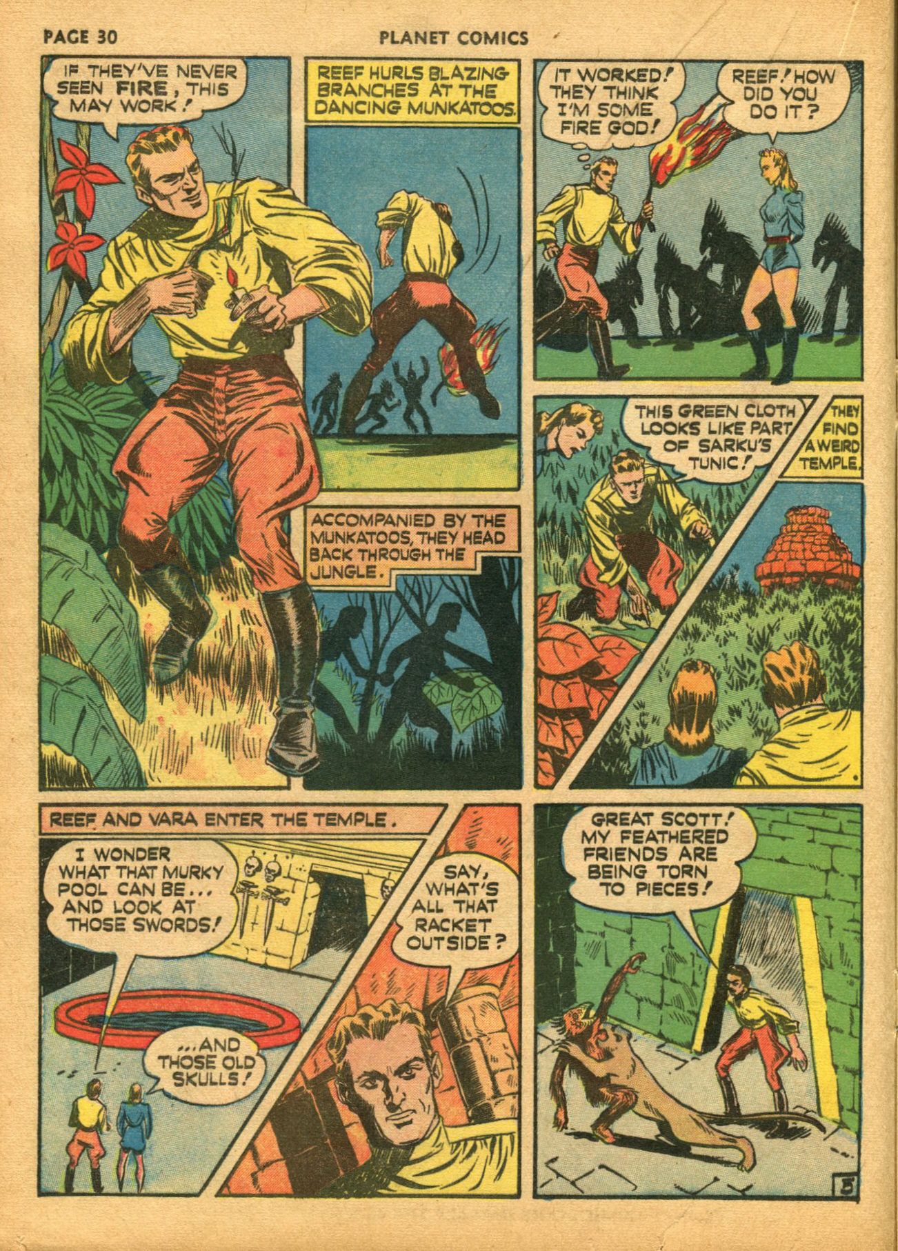 Planet Comics #14 (Fiction House), page 32. Public domain (US).