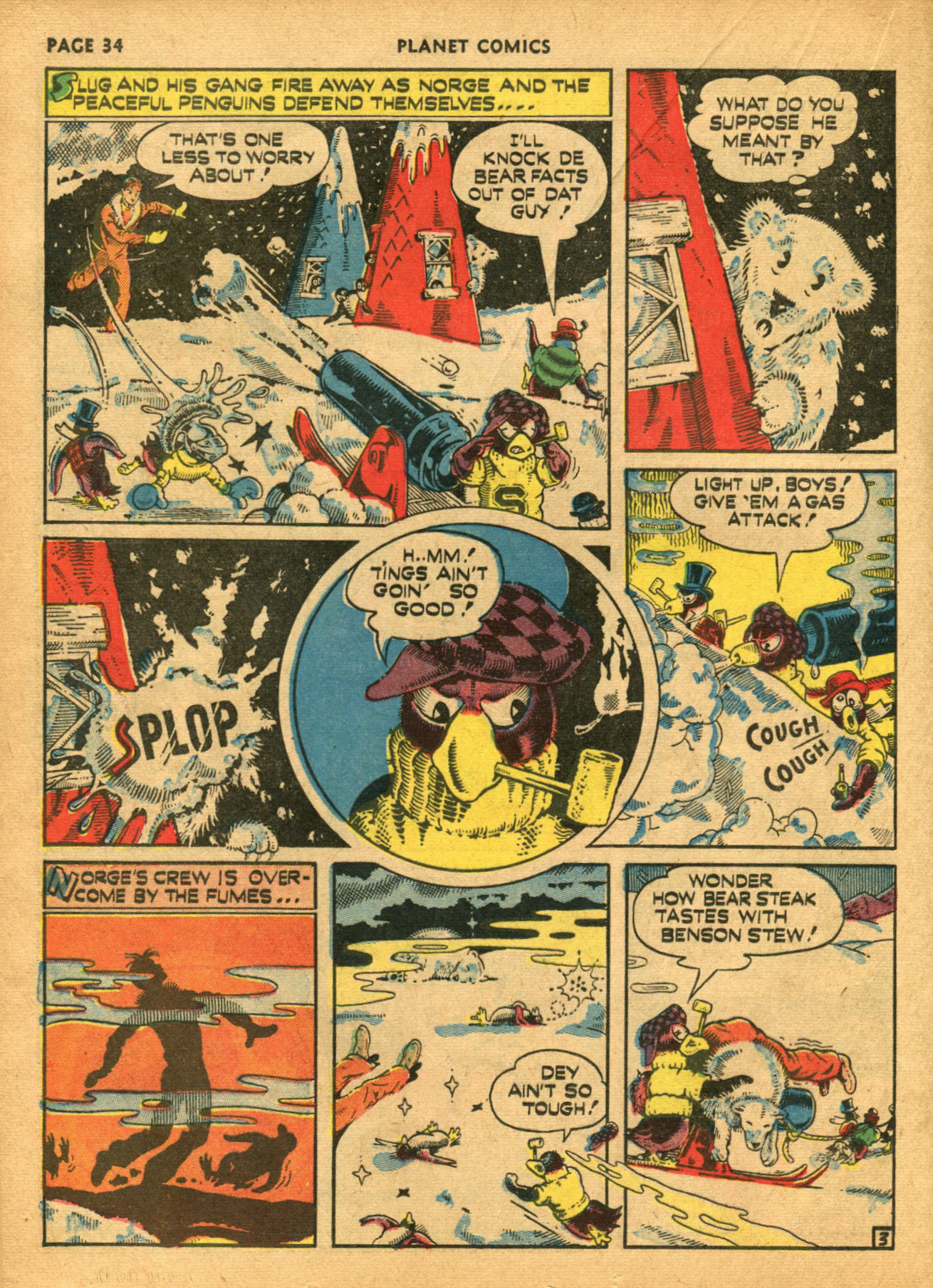 Planet Comics #14 (Fiction House), page 36. Public domain (US).