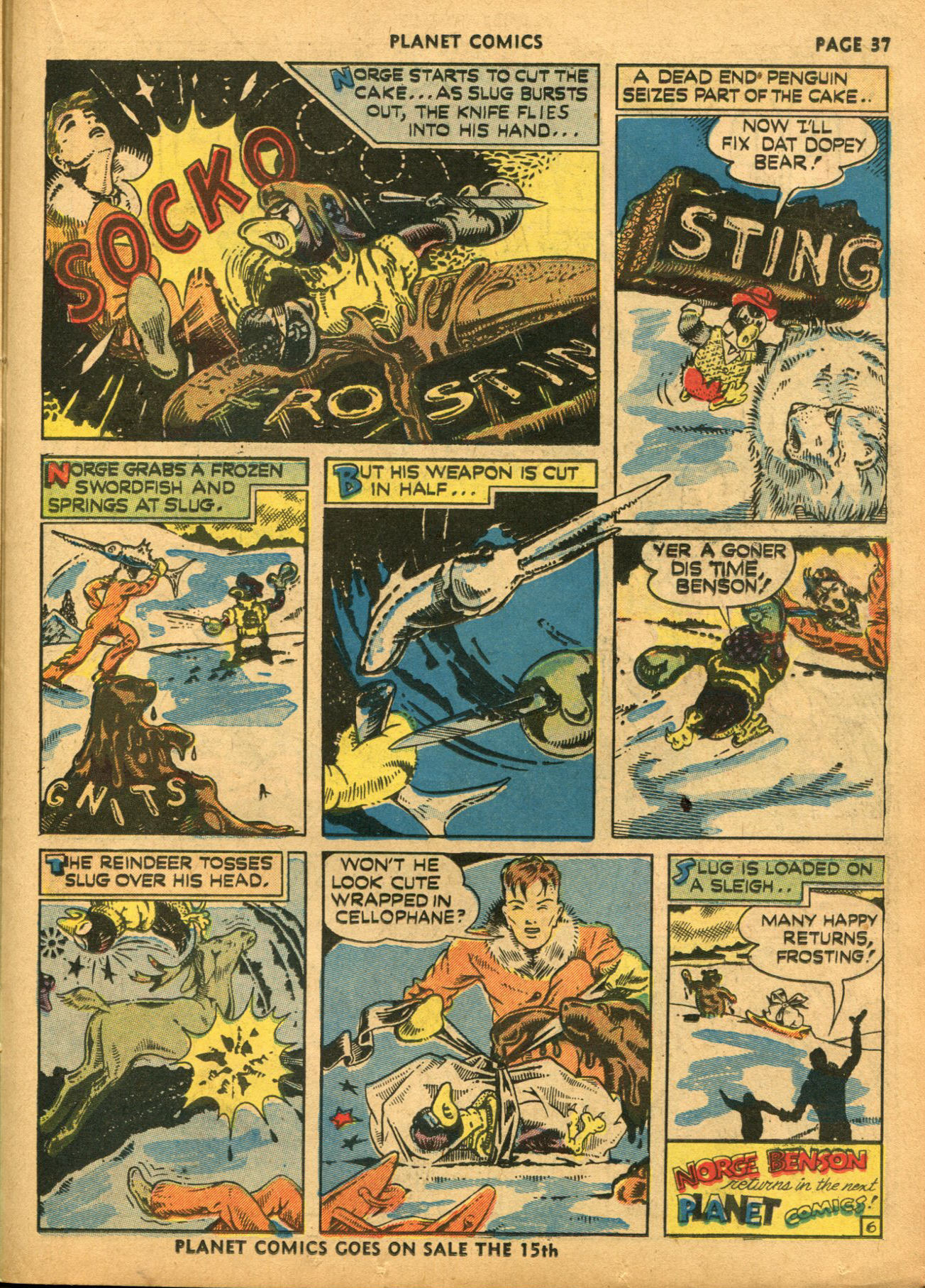 Planet Comics #14 (Fiction House), page 39. Public domain (US).