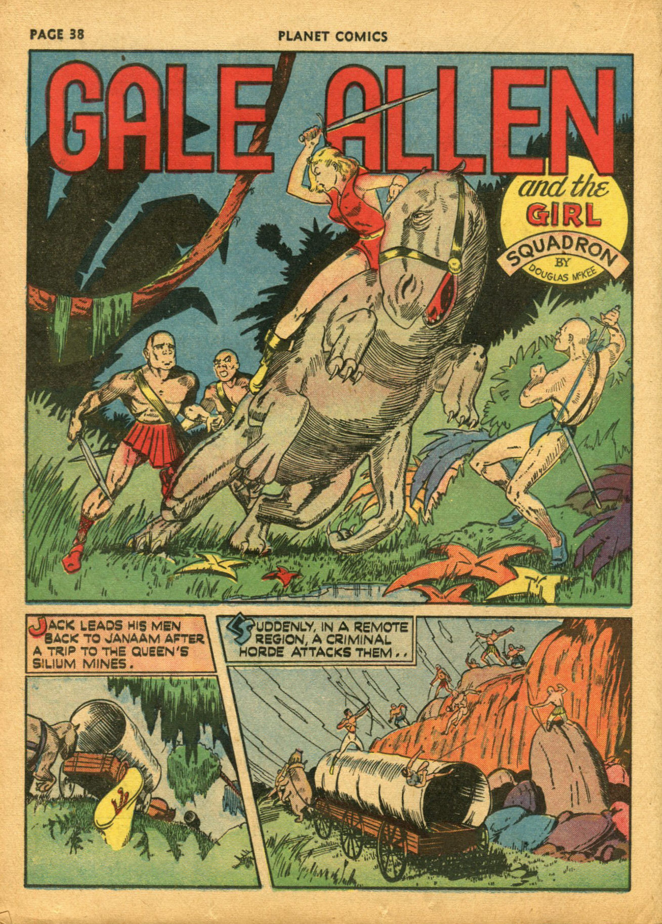 Planet Comics #14 (Fiction House), page 40. Public domain (US).