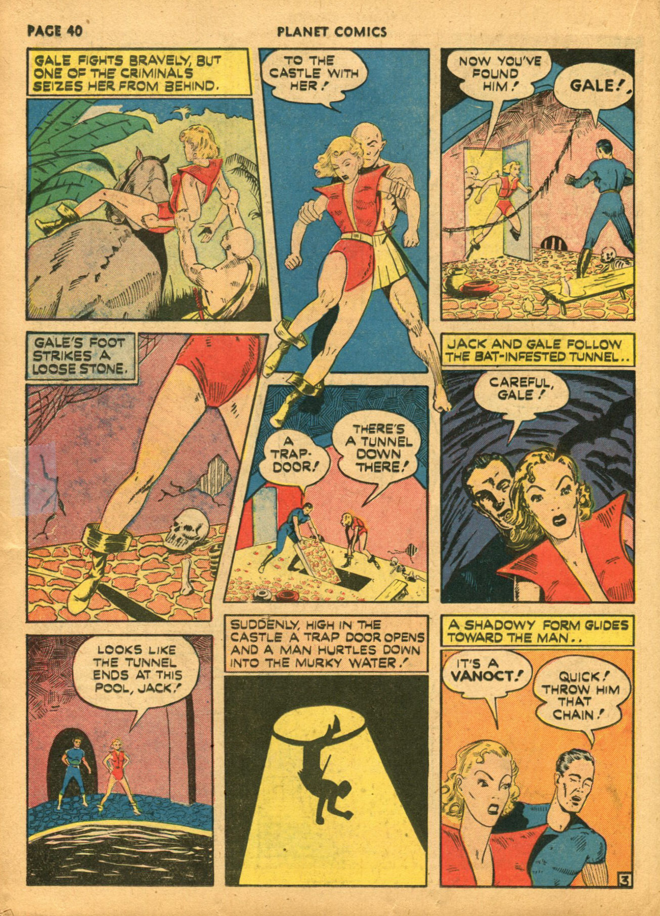 Planet Comics #14 (Fiction House), page 42. Public domain (US).