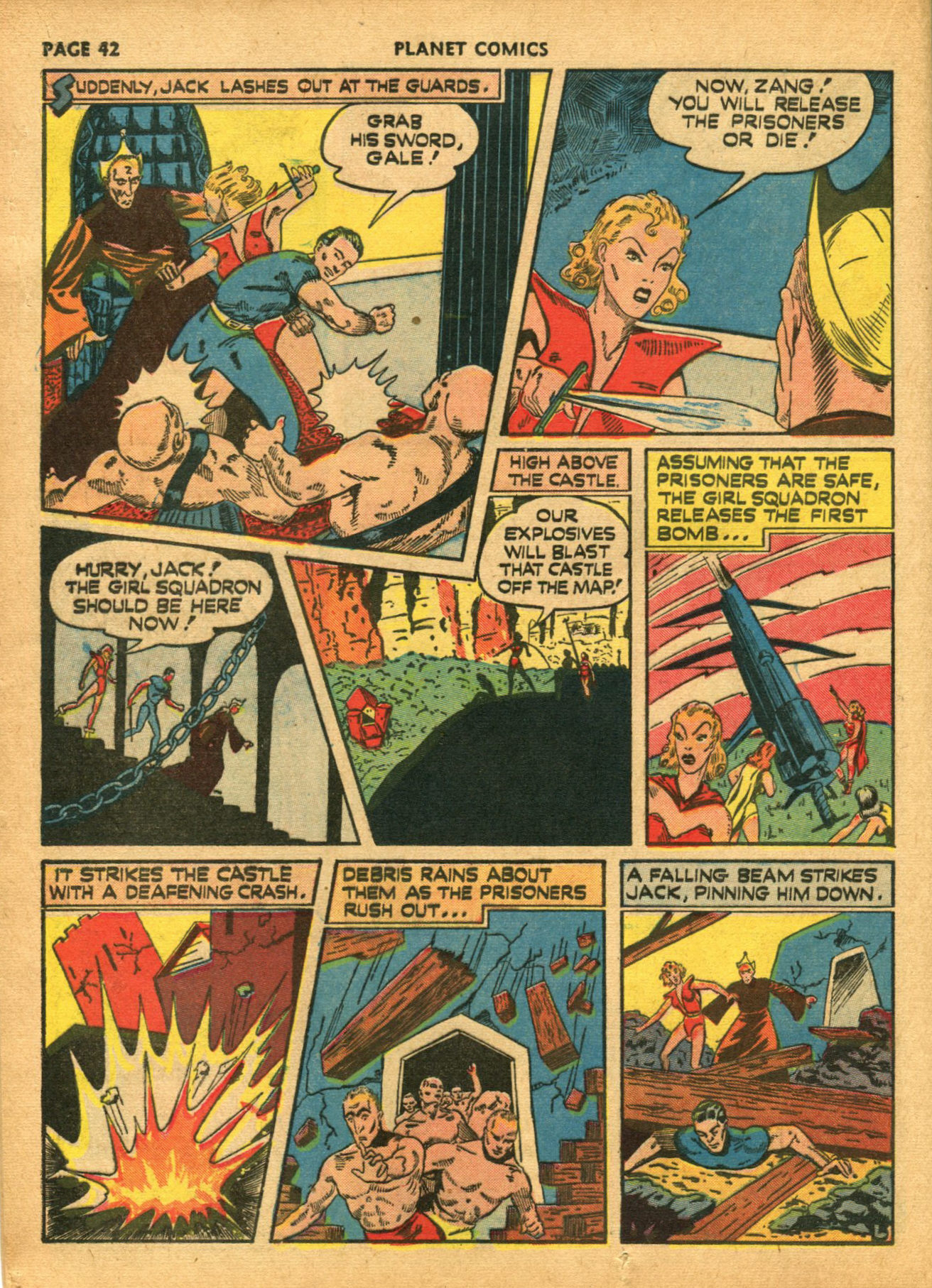 Planet Comics #14 (Fiction House), page 44. Public domain (US).