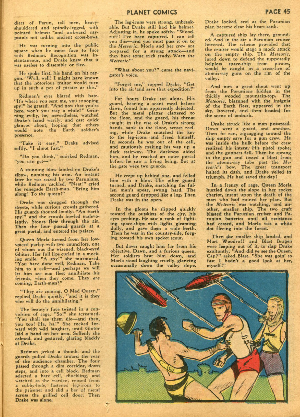 Planet Comics #14 (Fiction House), page 47. Public domain (US).