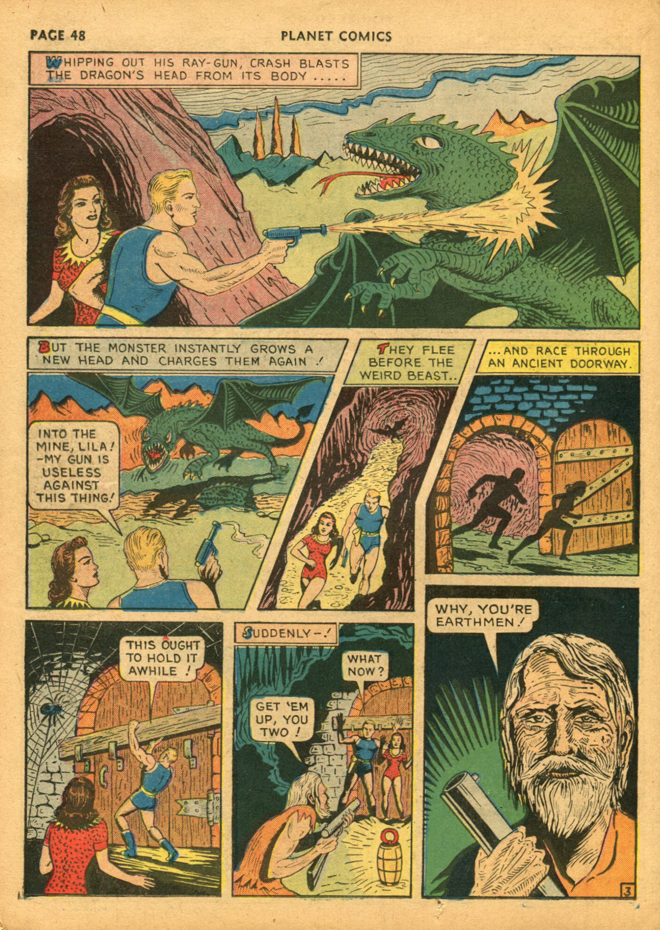 Planet Comics #14 (Fiction House), page 50. Public domain (US).