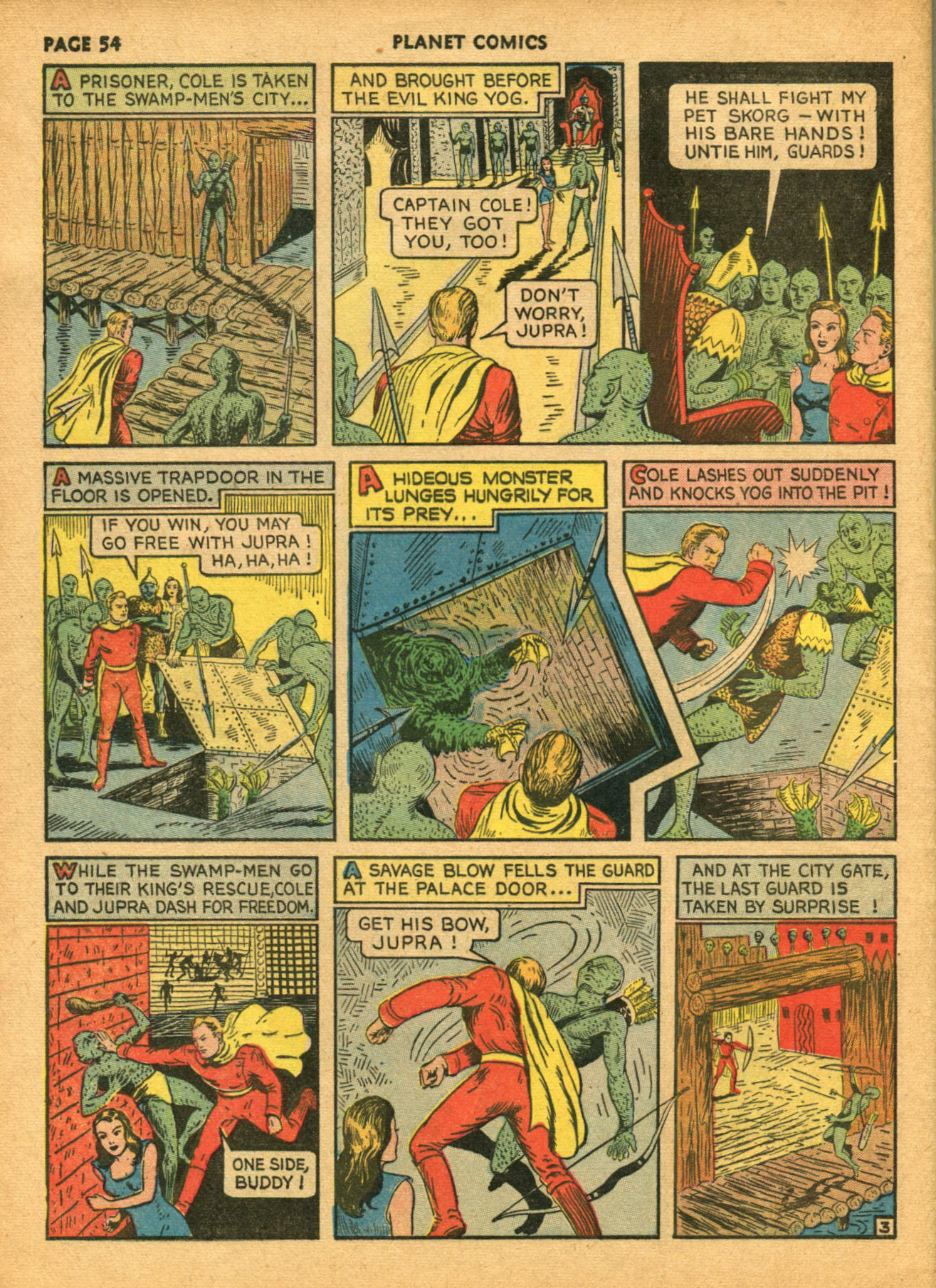 Planet Comics #14 (Fiction House), page 56. Public domain (US).