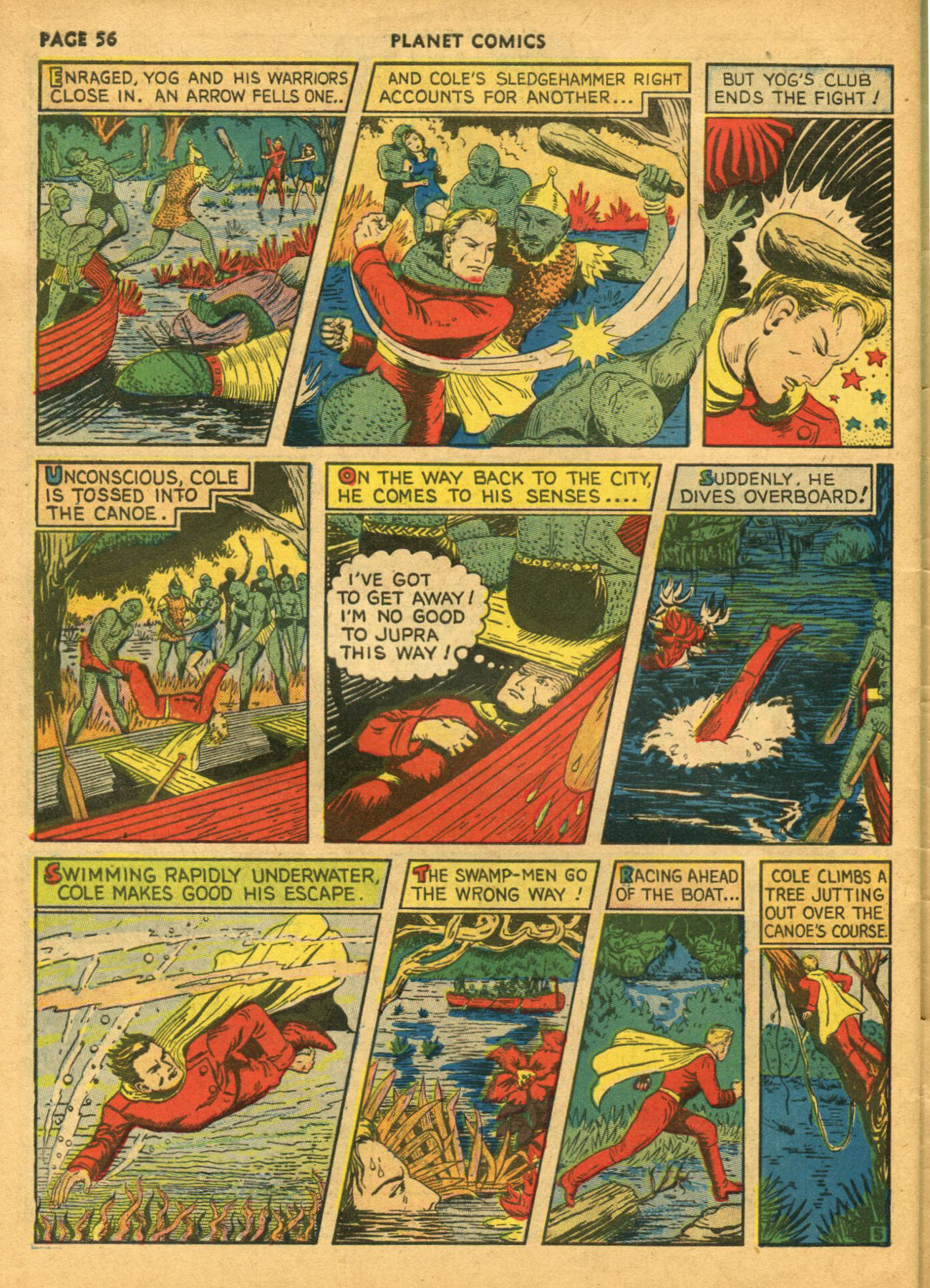 Planet Comics #14 (Fiction House), page 58. Public domain (US).