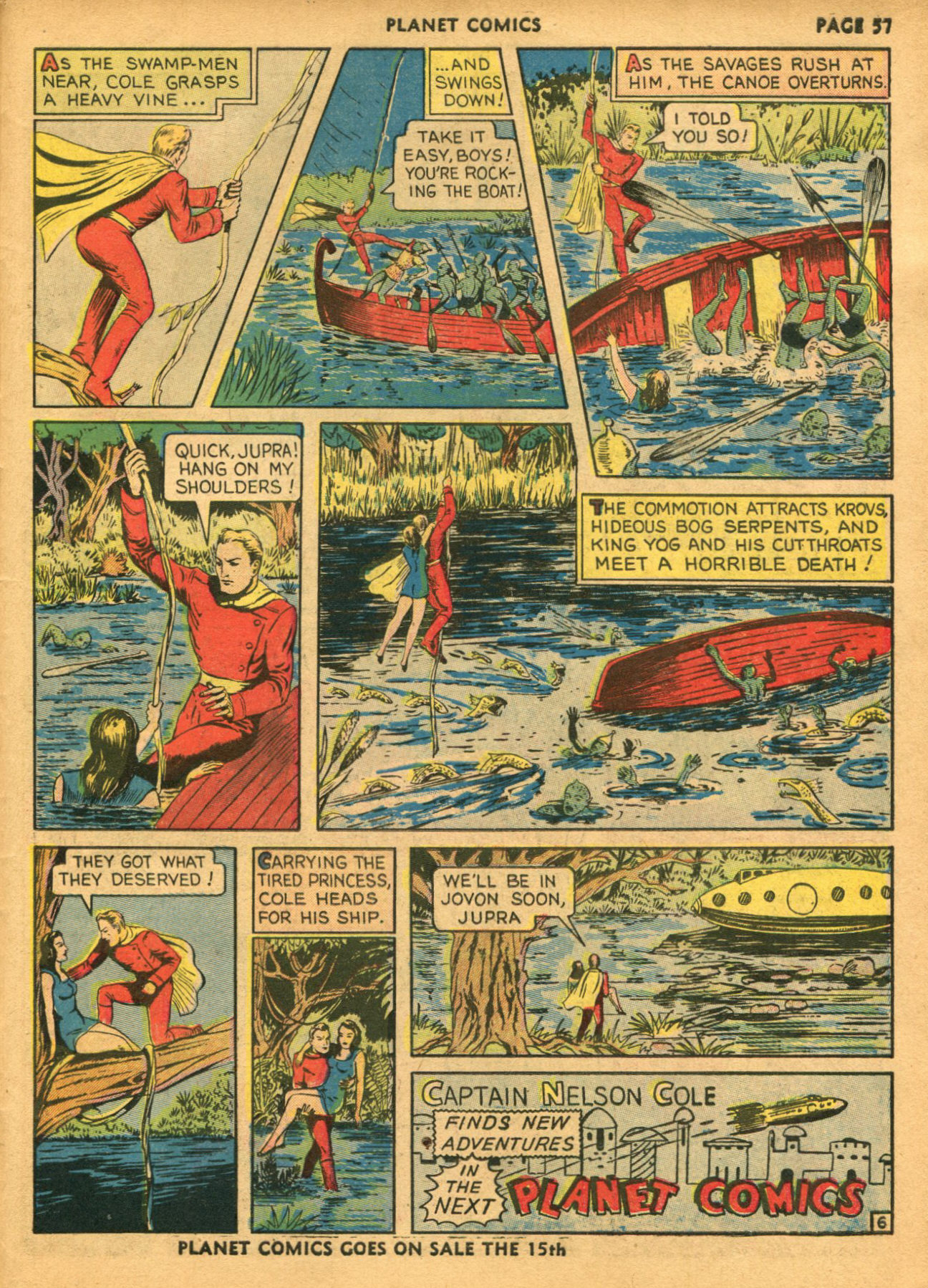 Planet Comics #14 (Fiction House), page 59. Public domain (US).